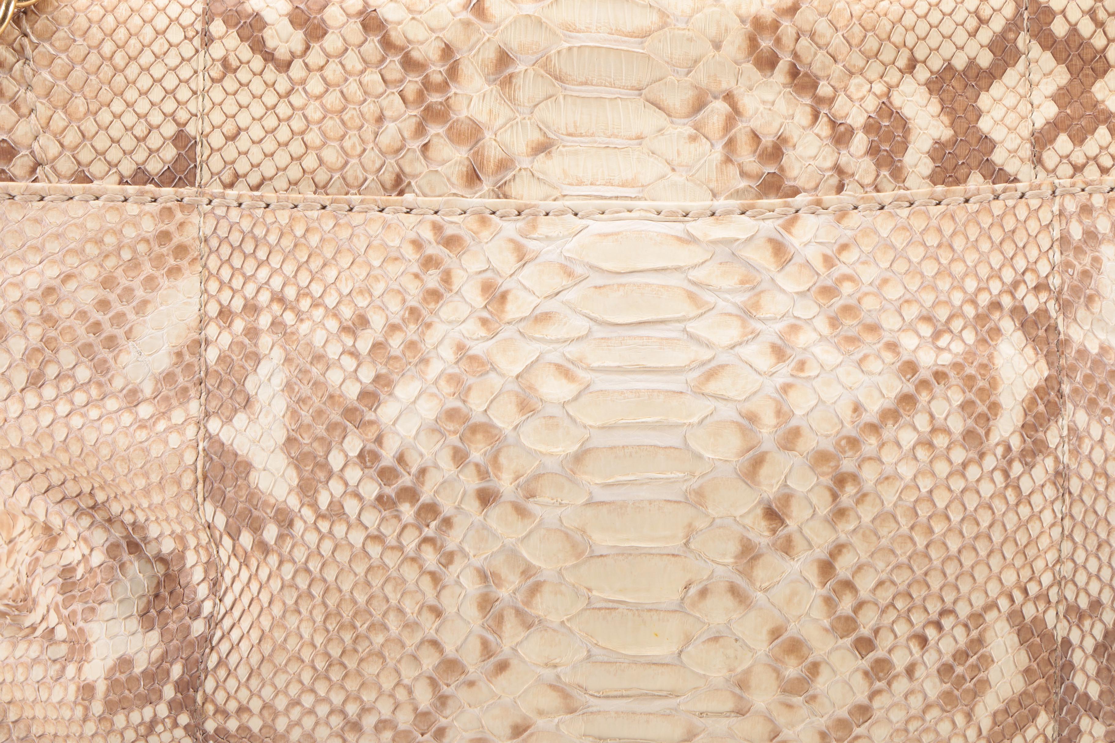 Prada Pattina Pitone Delave Python Handbag