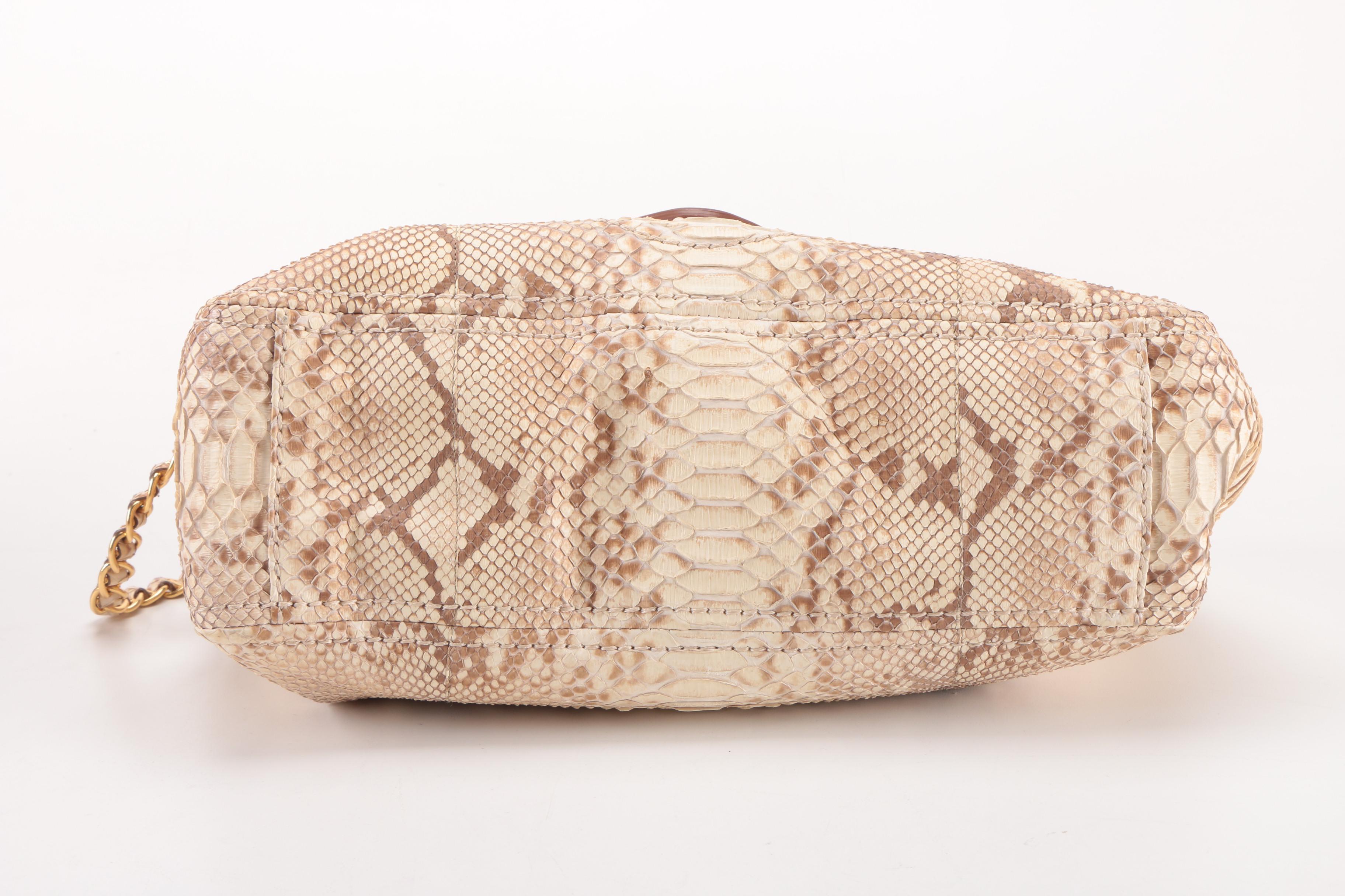 Prada Pattina Pitone Delave Python Handbag