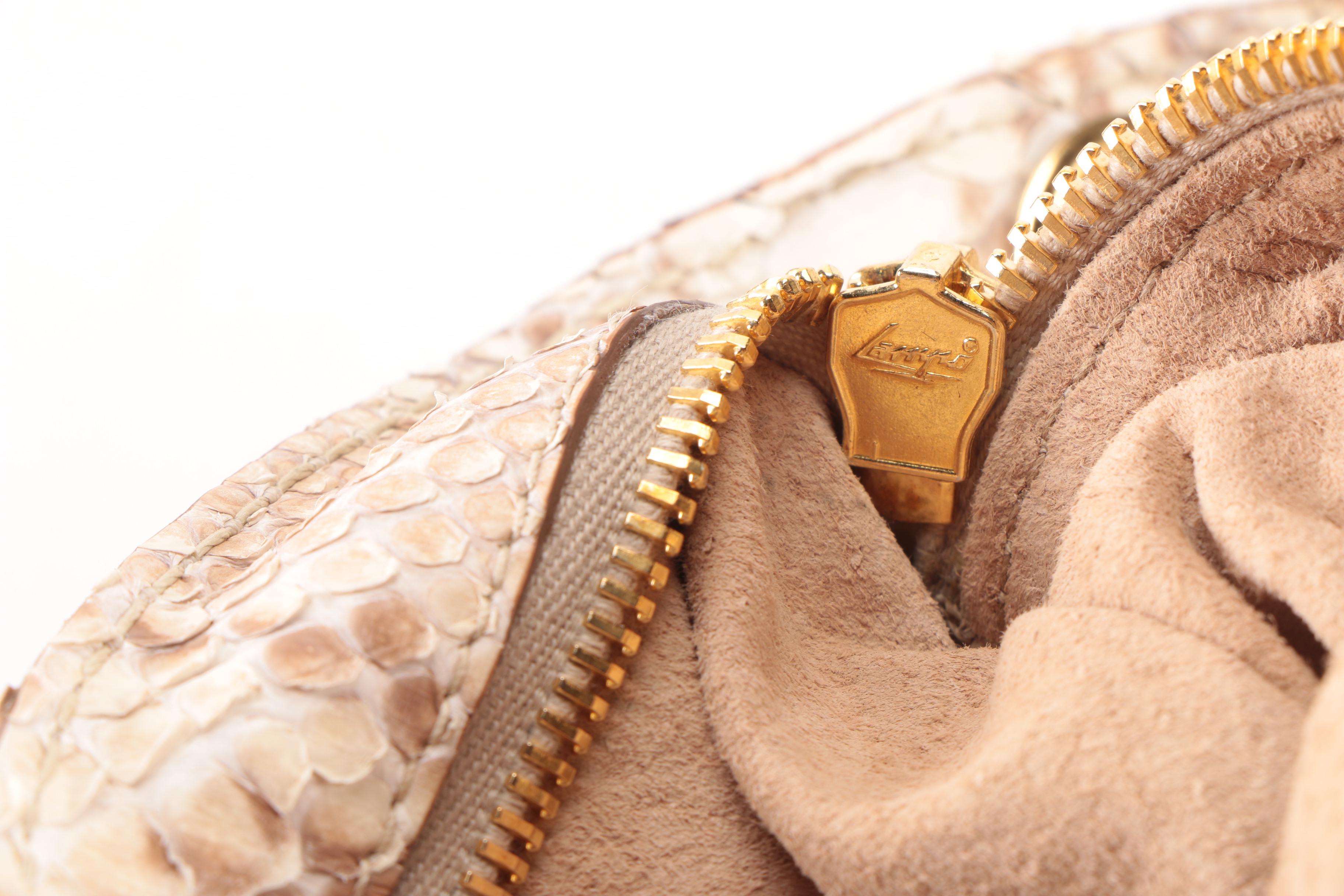 Prada Pattina Pitone Delave Python Handbag