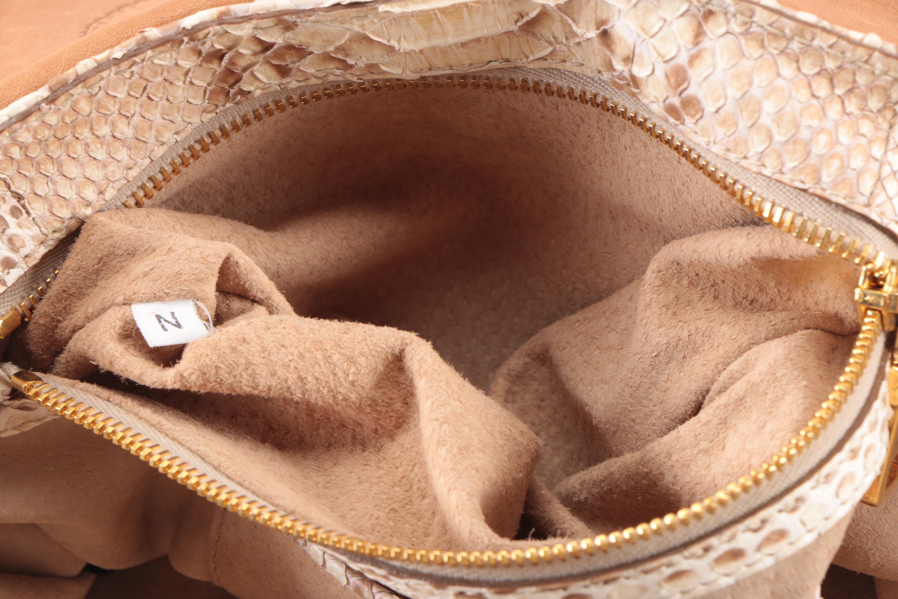 Prada Pattina Pitone Delave Python Handbag