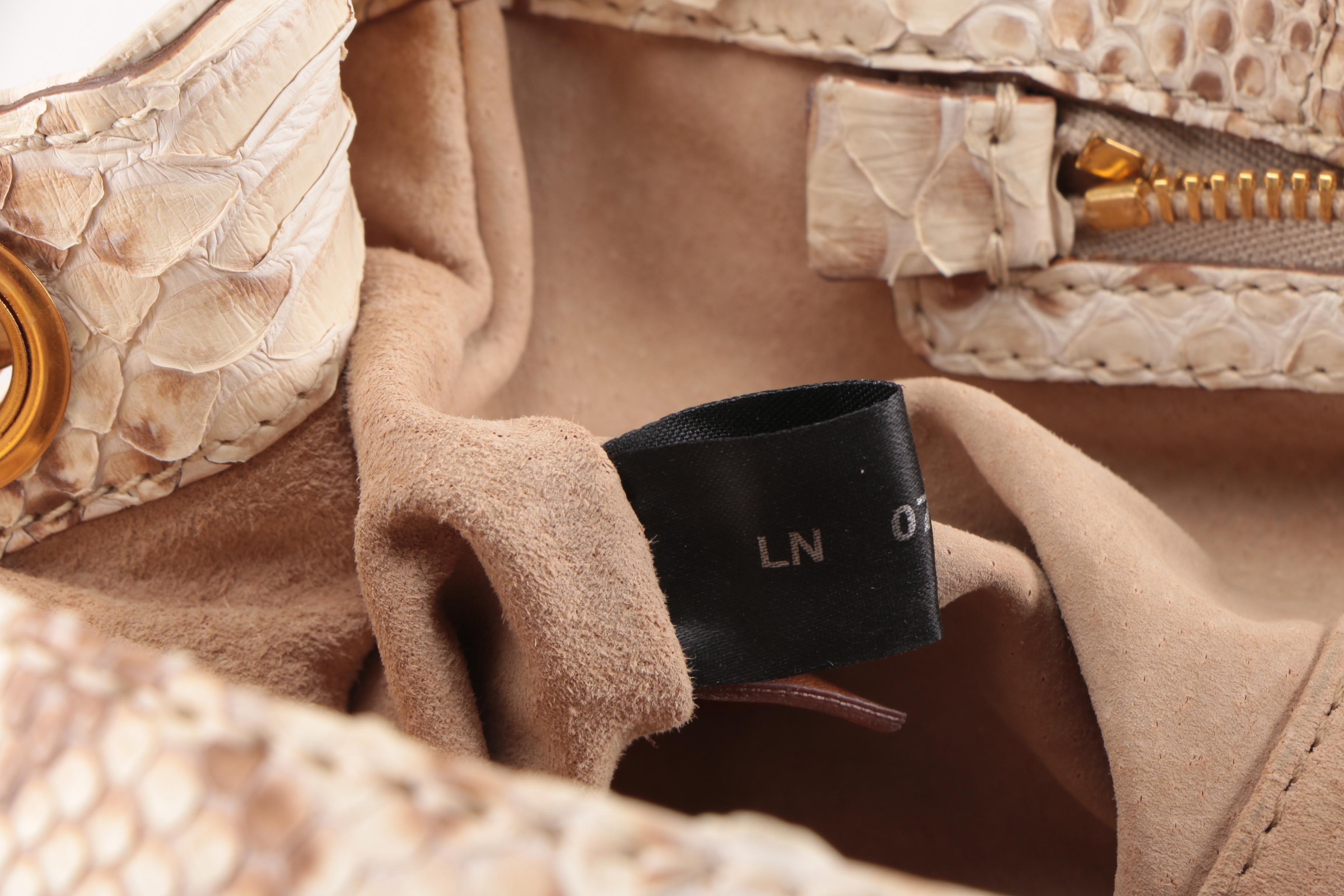 Prada Pattina Pitone Delave Python Handbag