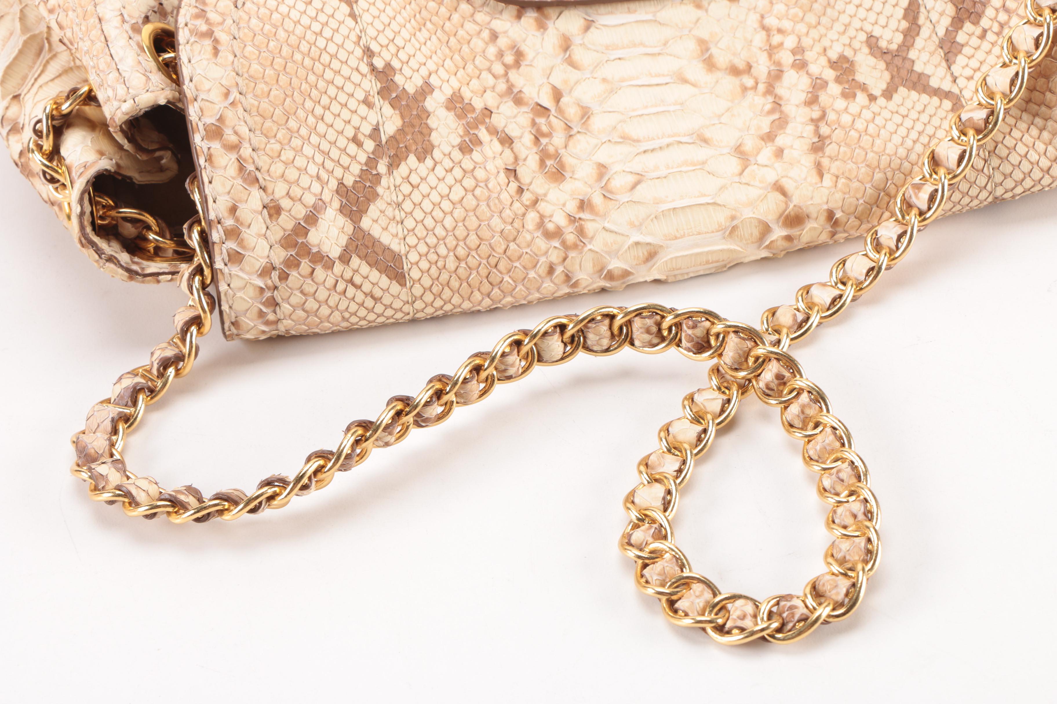 Prada Pattina Pitone Delave Python Handbag