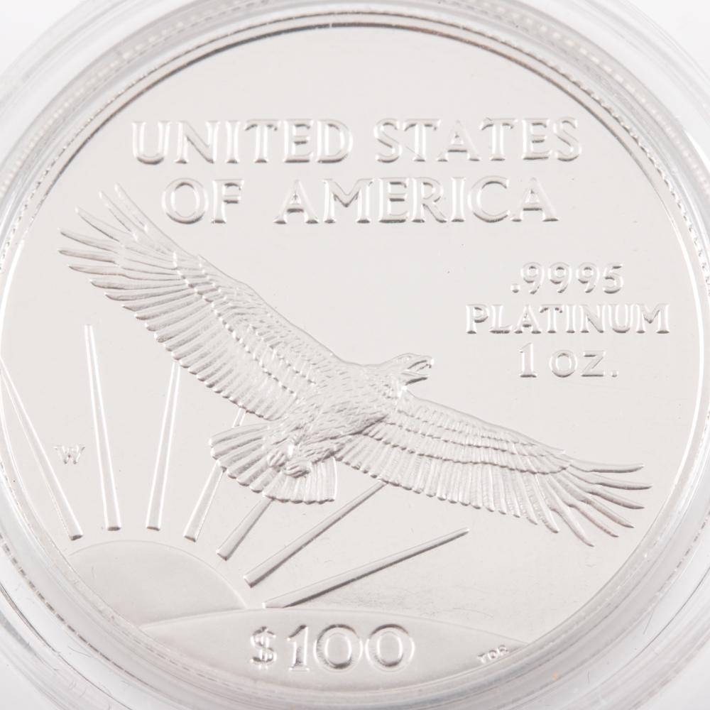 Four 1997 Statue of Liberty Proof Platinum Eagles