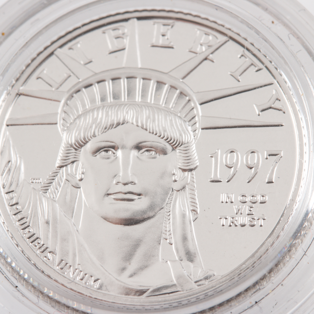 Four 1997 Statue of Liberty Proof Platinum Eagles
