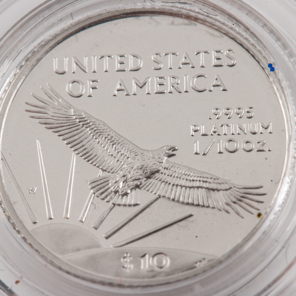 Four 1997 Statue of Liberty Proof Platinum Eagles