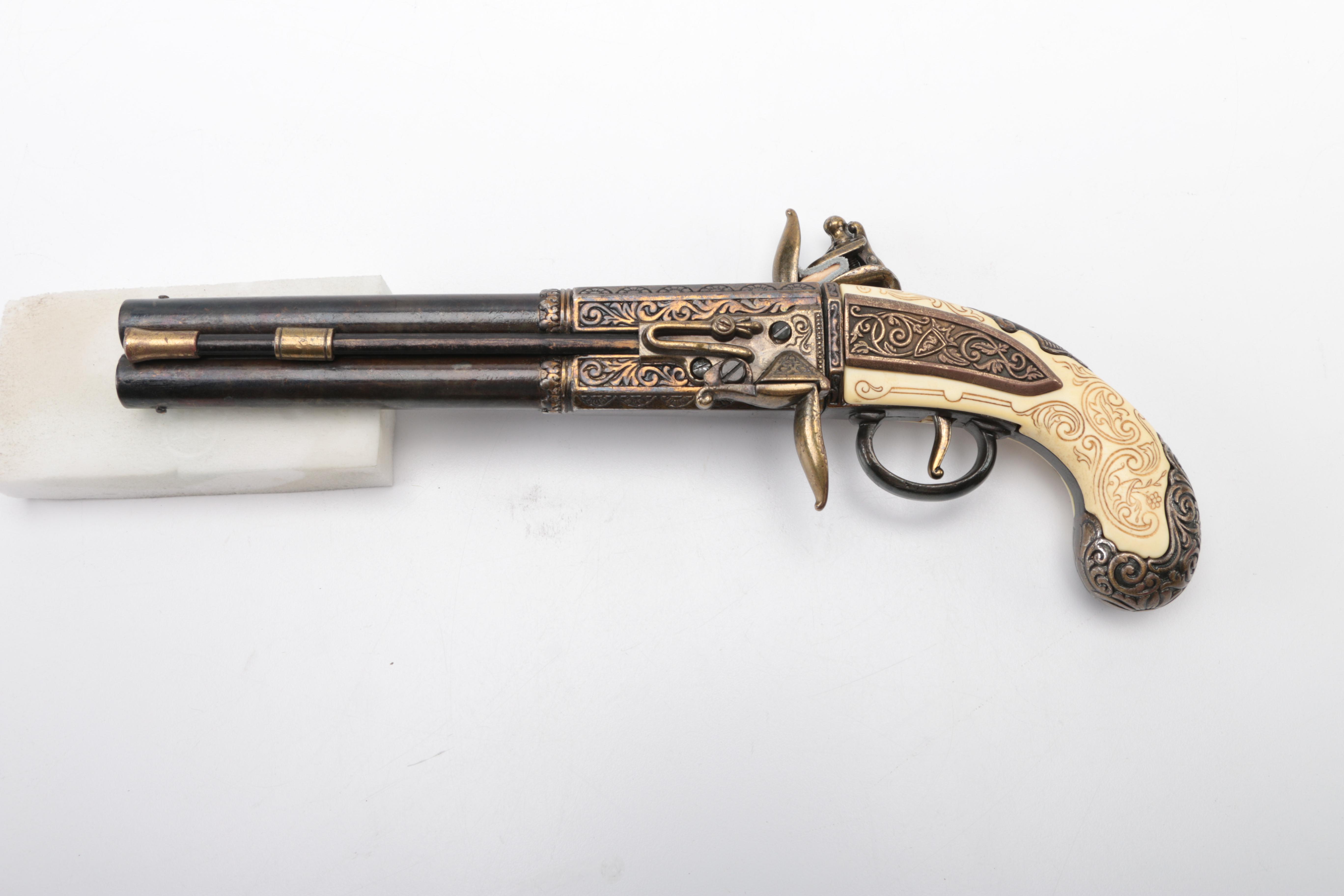 Replica Flintlock Pistols with Stand