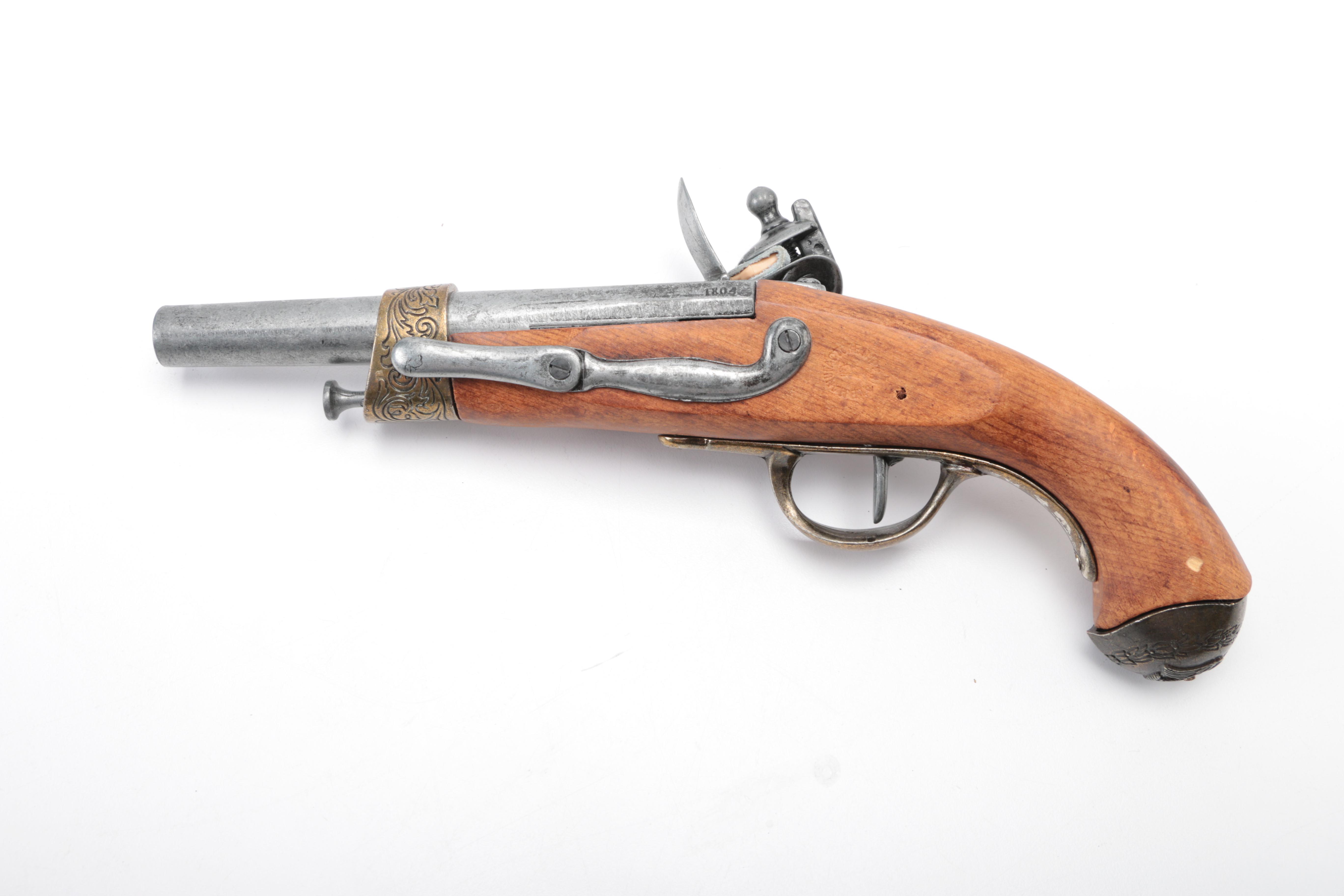 Replica Flintlock Pistols with Stand