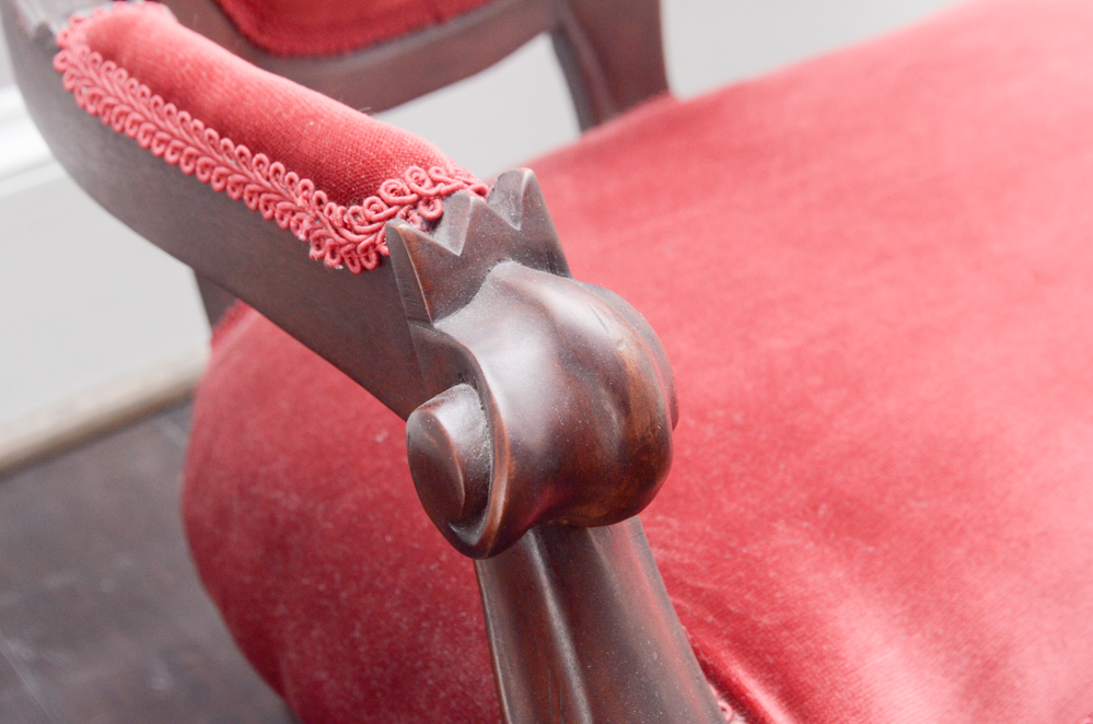 Miniature Rococo Revival Style Double Chair-Back Settee