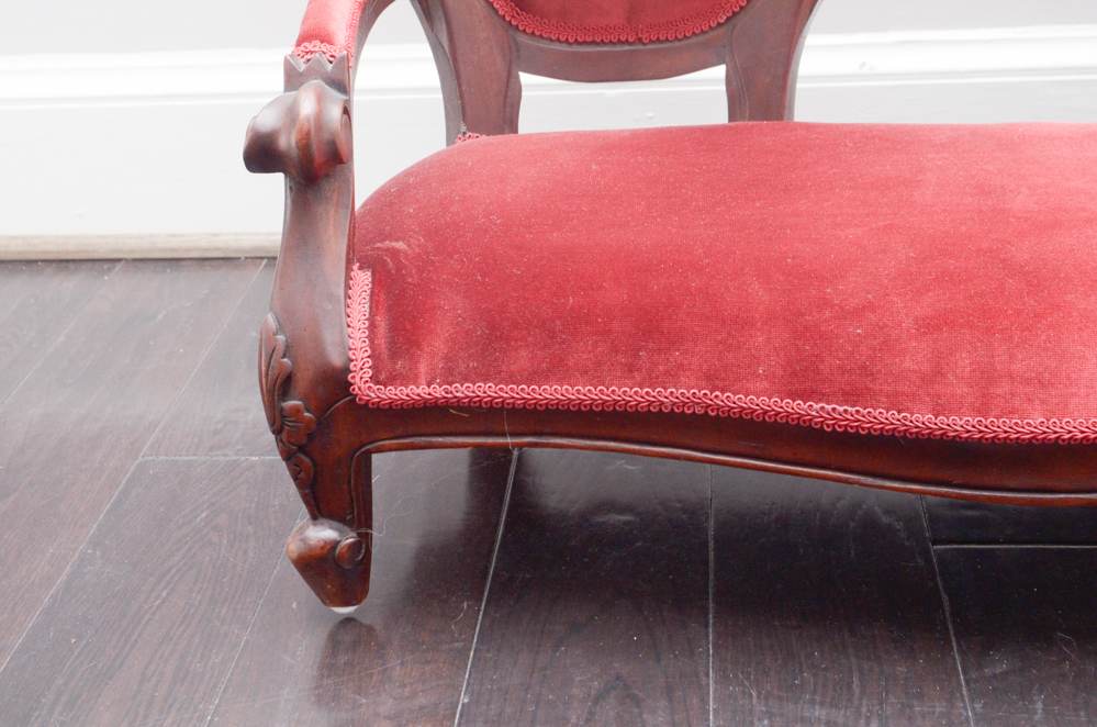 Miniature Rococo Revival Style Double Chair-Back Settee