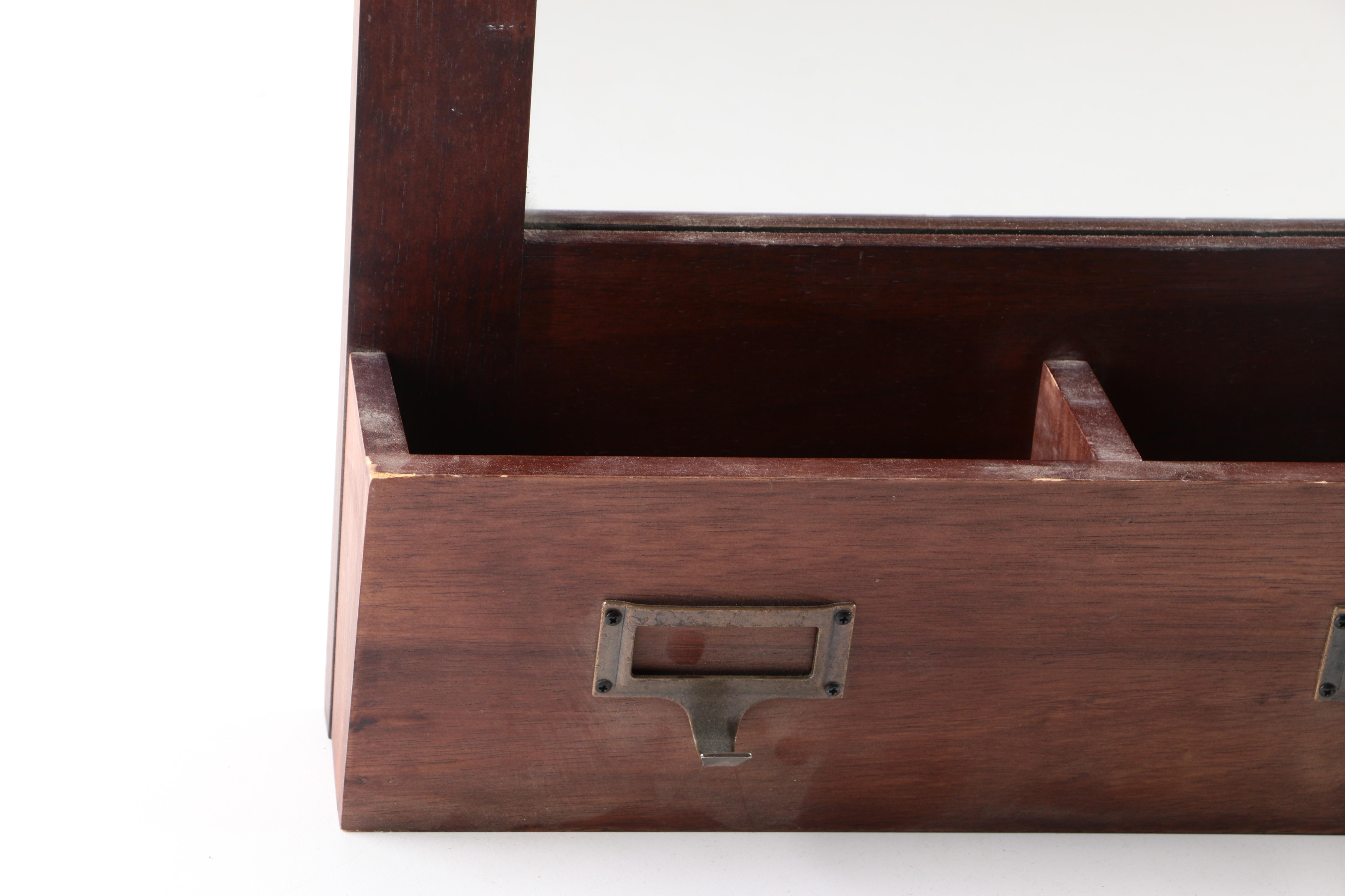 "Triple Post Box Mirror" with Storage