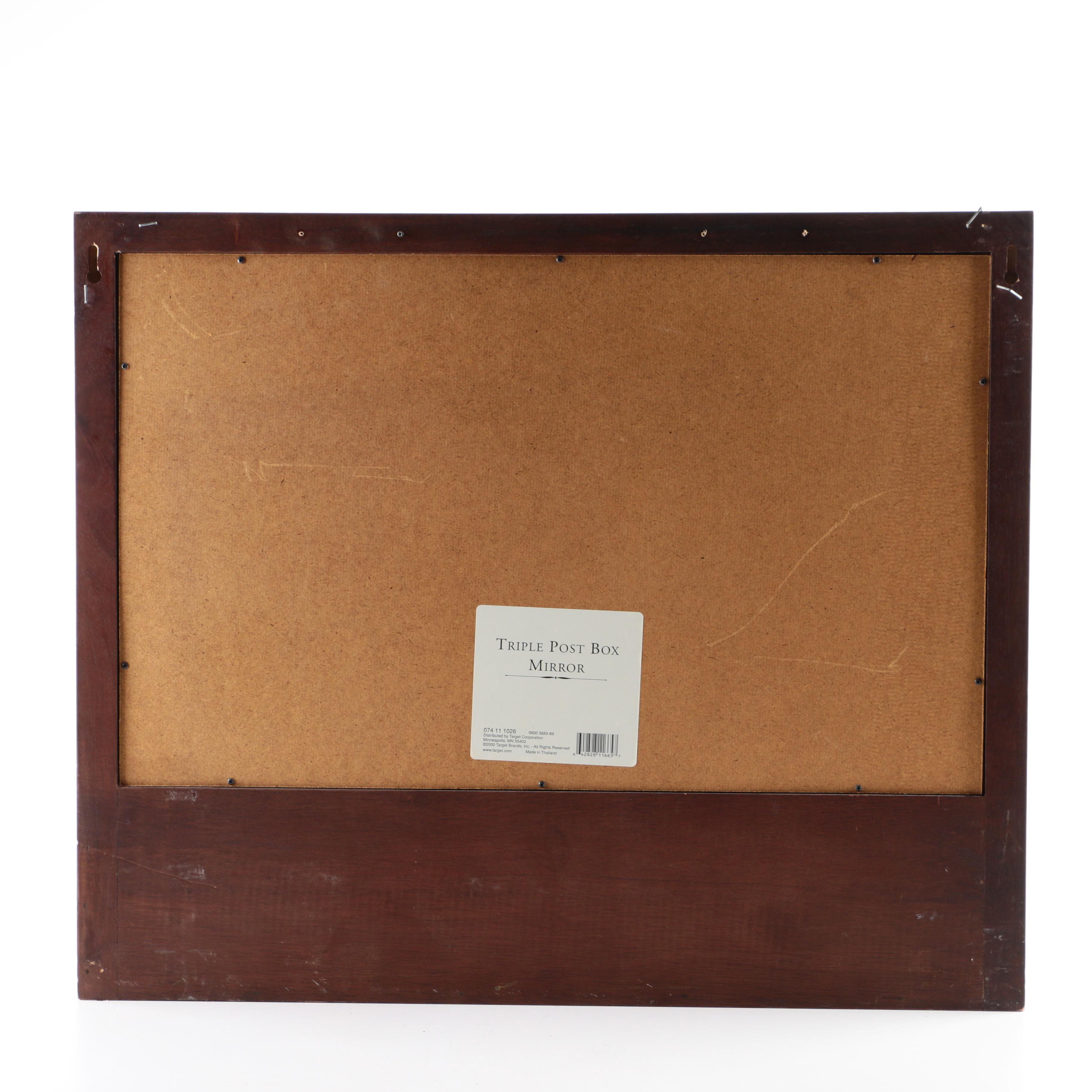 "Triple Post Box Mirror" with Storage