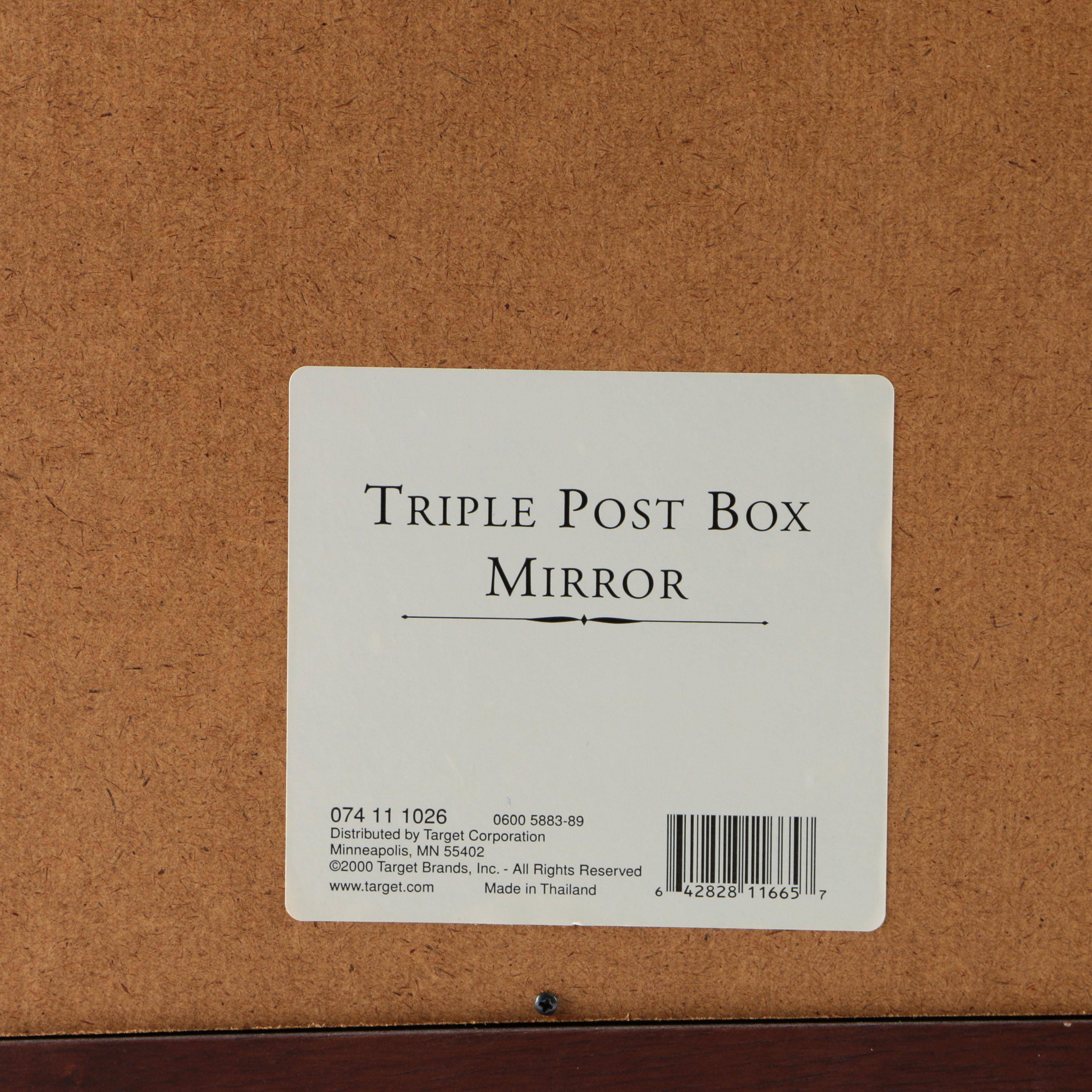 "Triple Post Box Mirror" with Storage