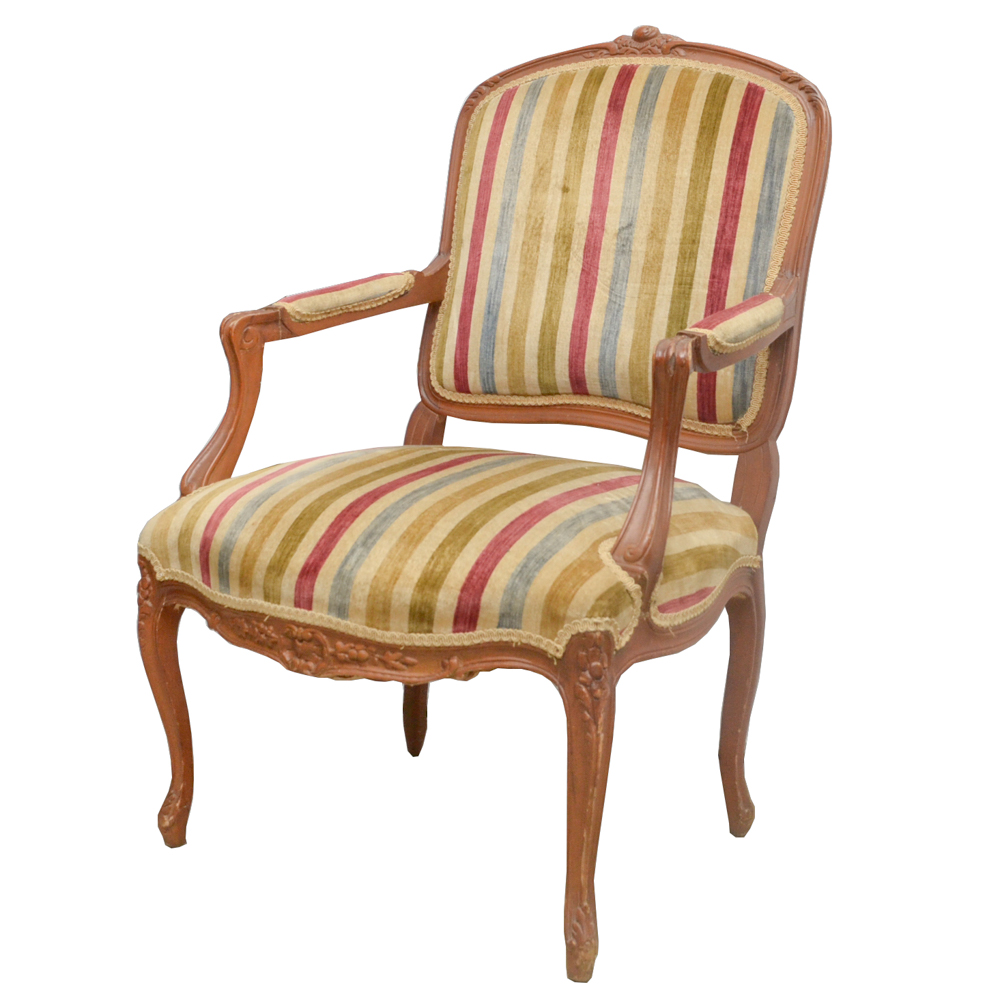 Provincial Louis XV Style Fauteuil