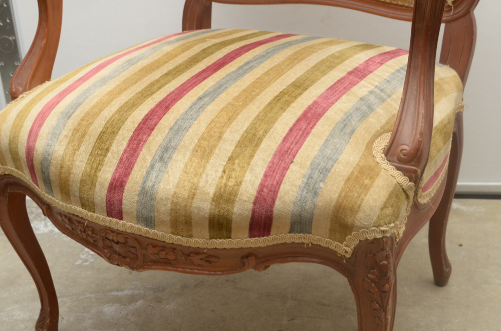 Provincial Louis XV Style Fauteuil