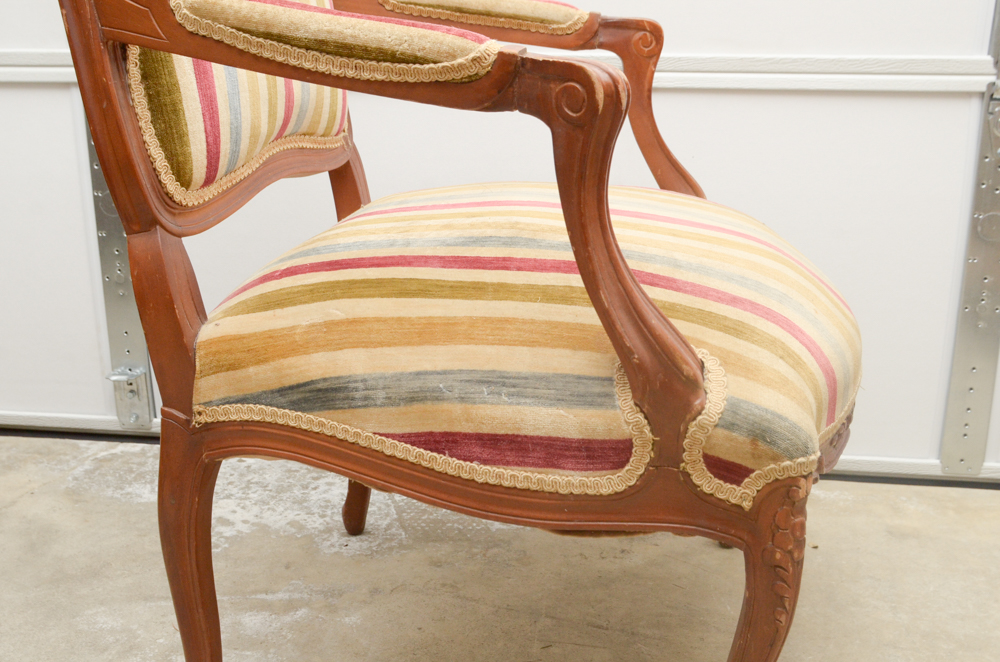 Provincial Louis XV Style Fauteuil