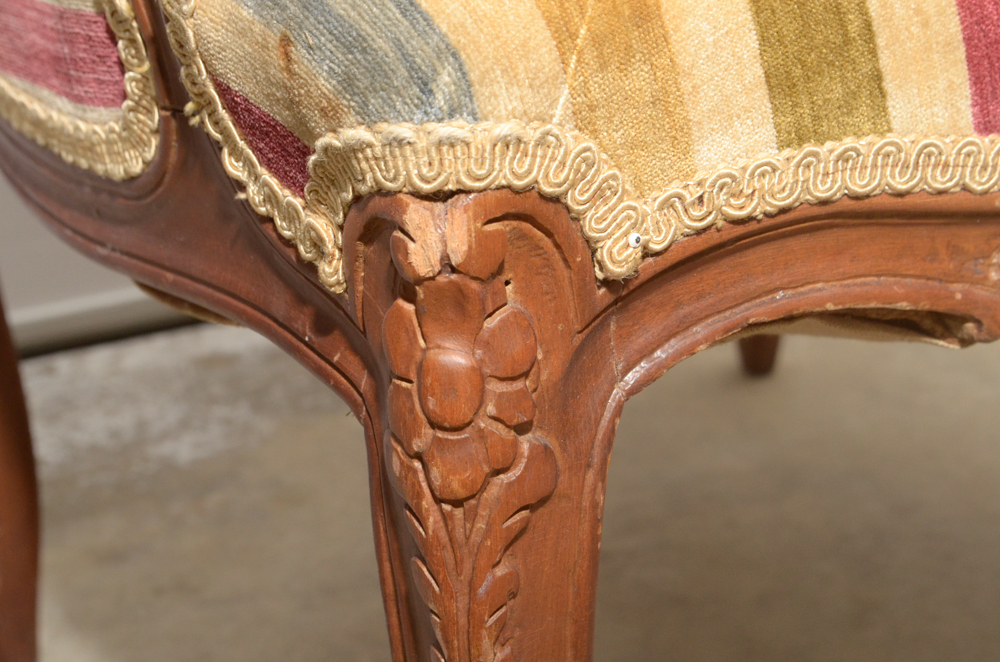 Provincial Louis XV Style Fauteuil