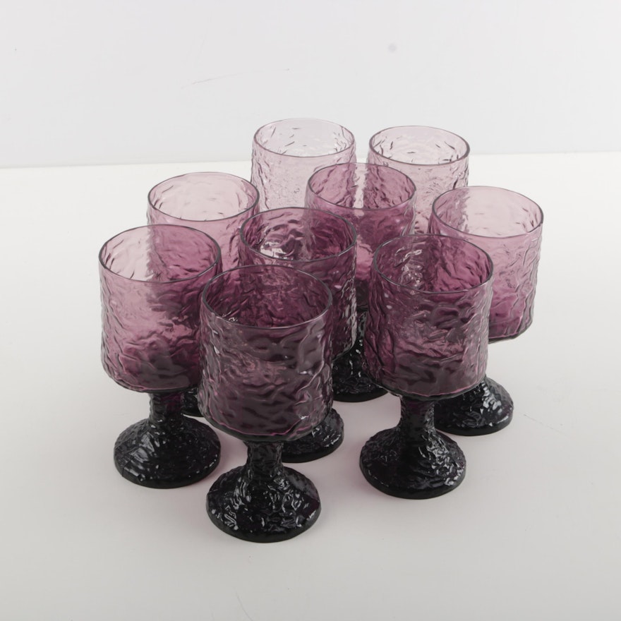 Lenox "Impromptu" Lavender Crystal Wine Glasses