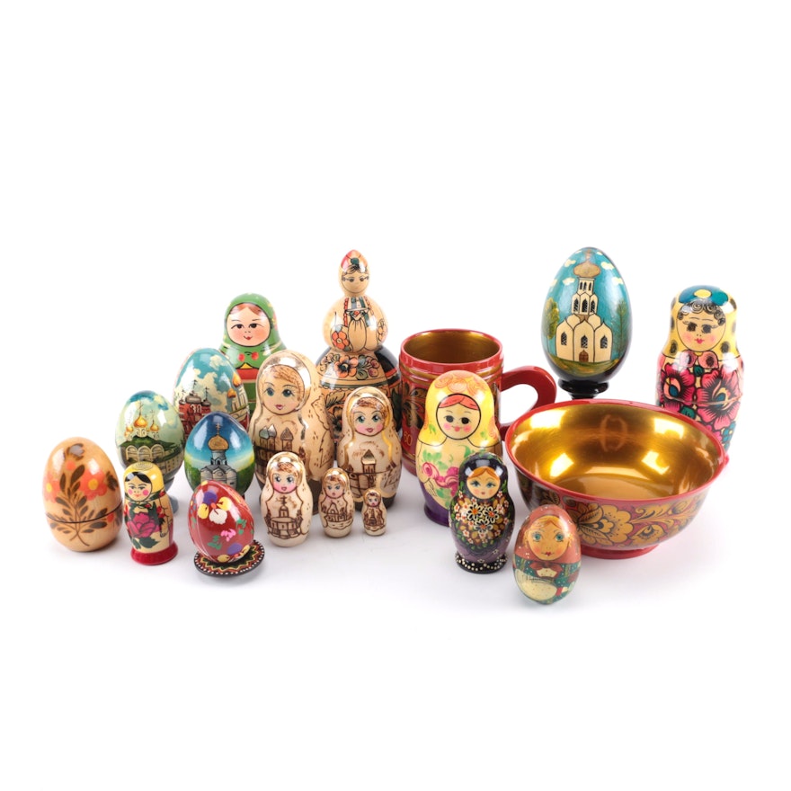Assortment of Russian Nesting Dolls