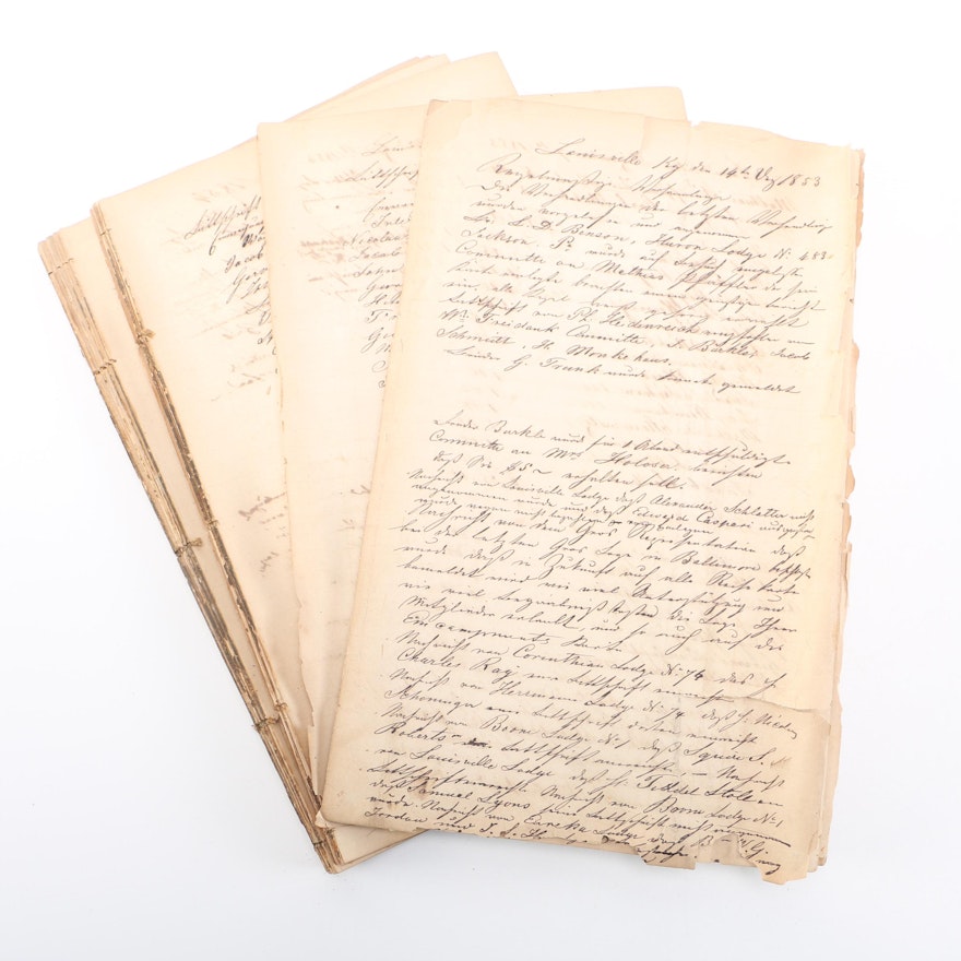 1850s Business Records and Writings