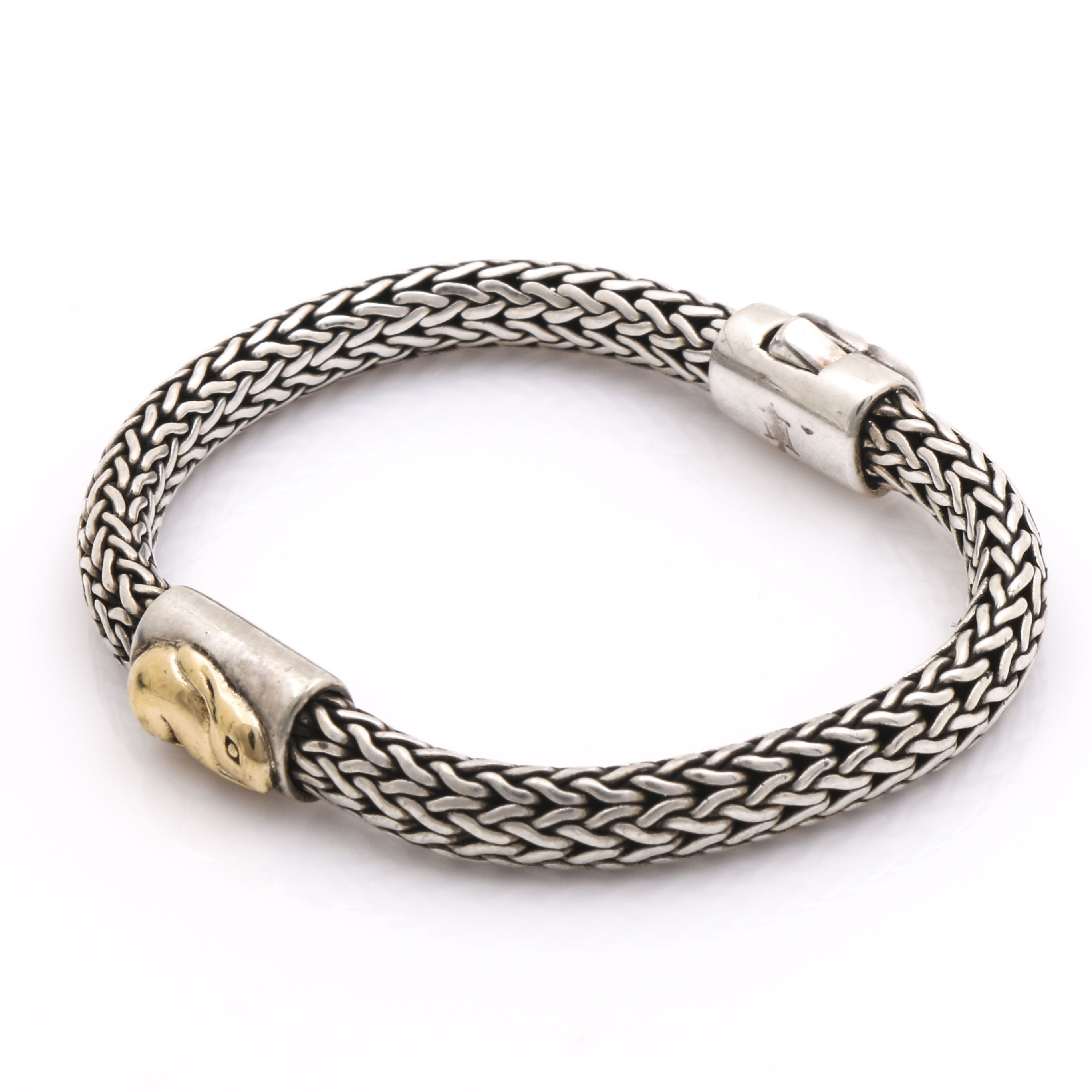 John Hardy Sterling Silver and 18K Yellow Gold Bunny Baby Bracelet