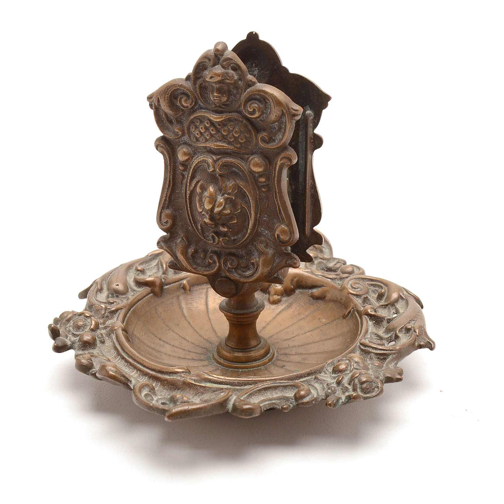 Antique Bernard Frank Brass Match Holder Ash Receiver