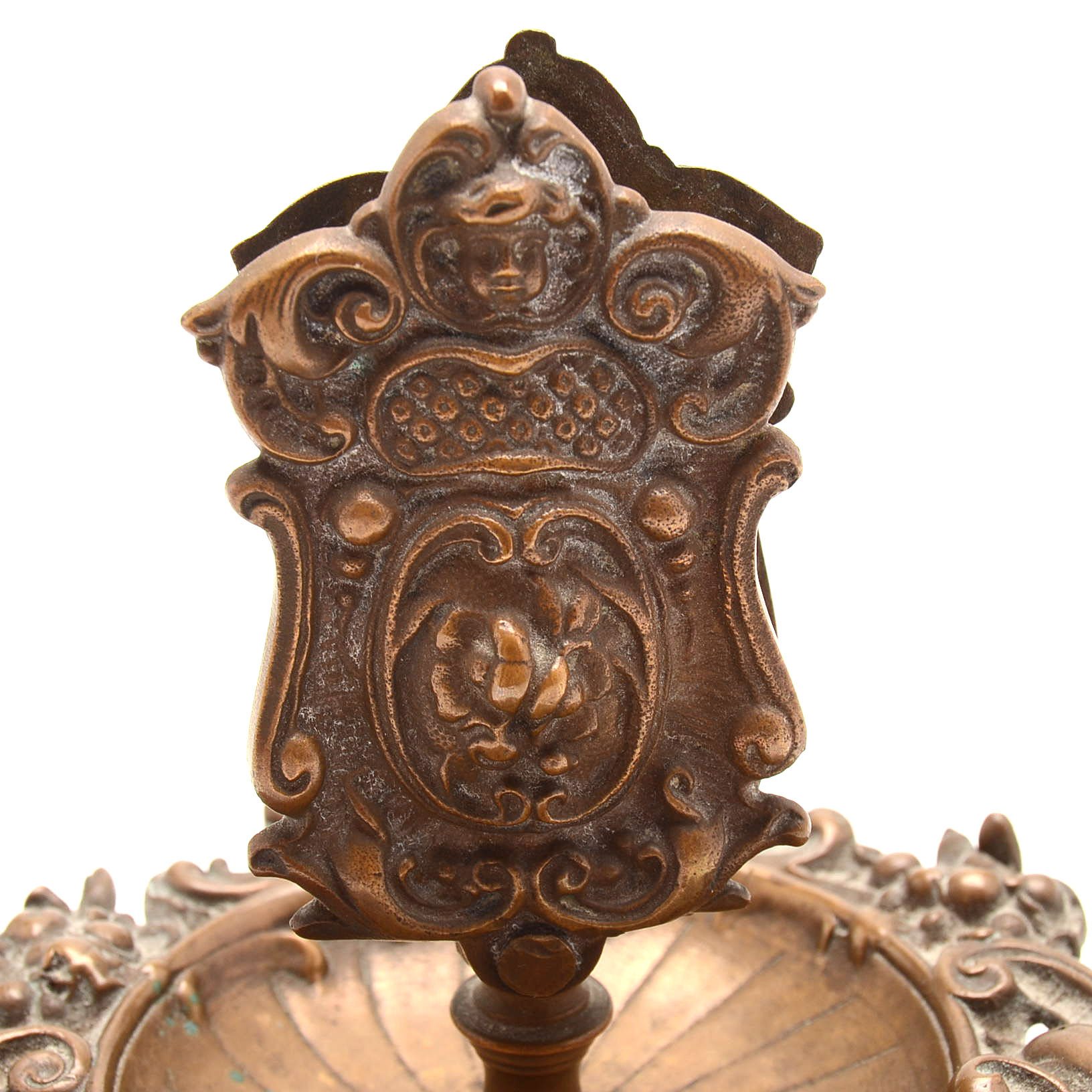 Antique Bernard Frank Brass Match Holder Ash Receiver