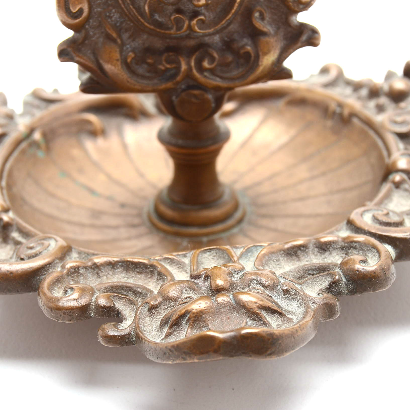 Antique Bernard Frank Brass Match Holder Ash Receiver