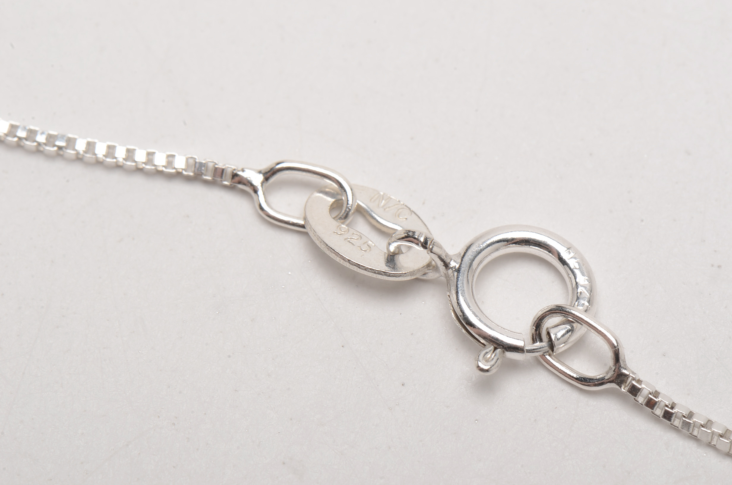 Sterling Multi Gemstone Pendant Necklace