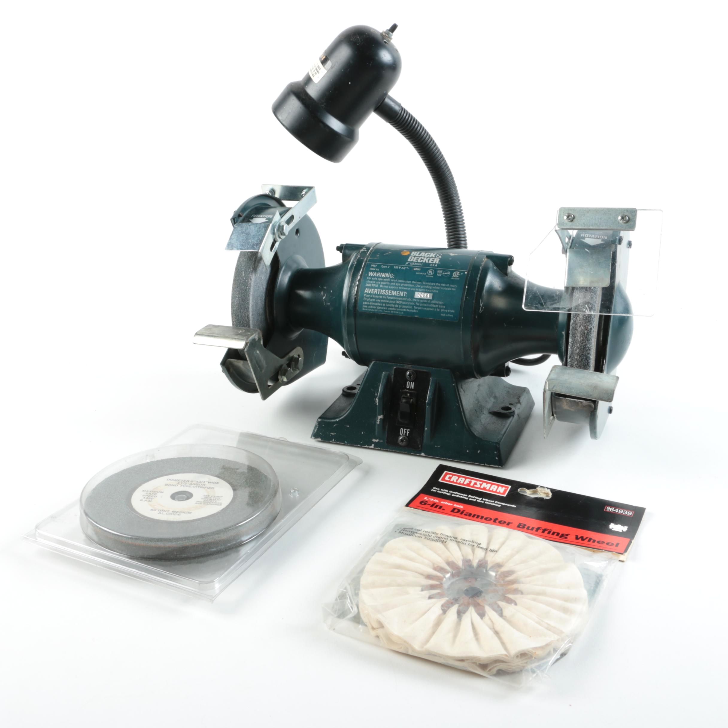 Black & Decker Bench Grinder with Light