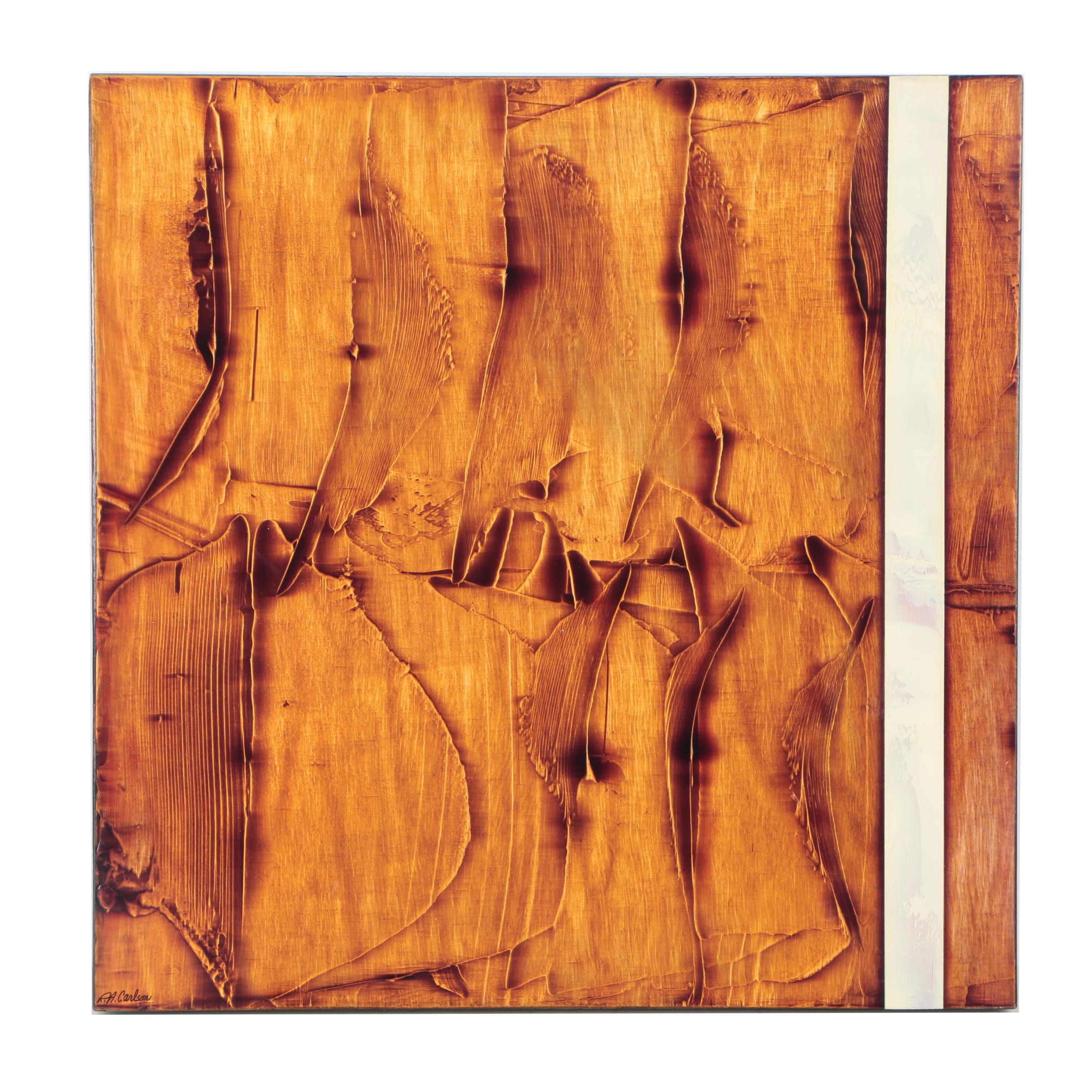 Richard A. Carlson Acrylic Over Gesso on Wood Panel "Earth Spirit II"