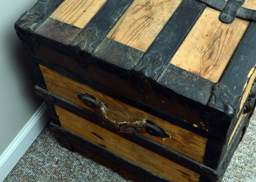 Vintage Wooden Steamer Trunk
