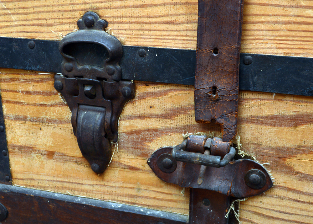 Vintage Wooden Steamer Trunk