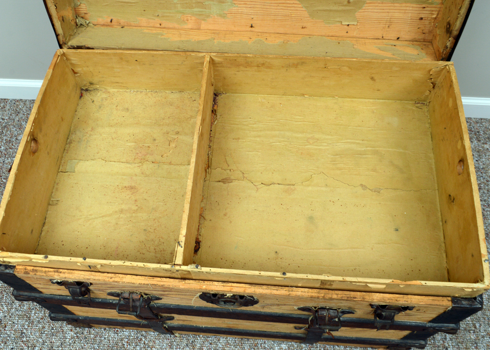 Vintage Wooden Steamer Trunk