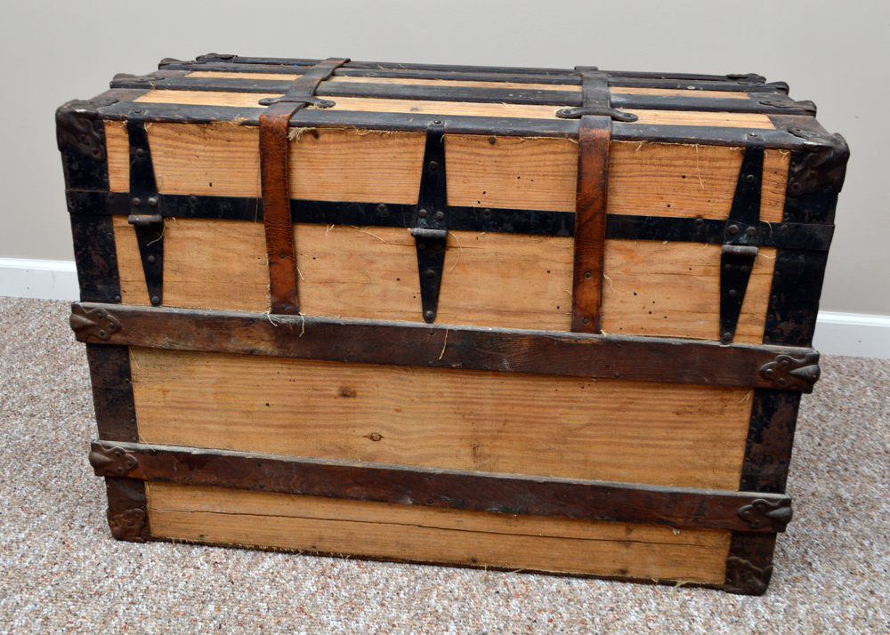 Vintage Wooden Steamer Trunk