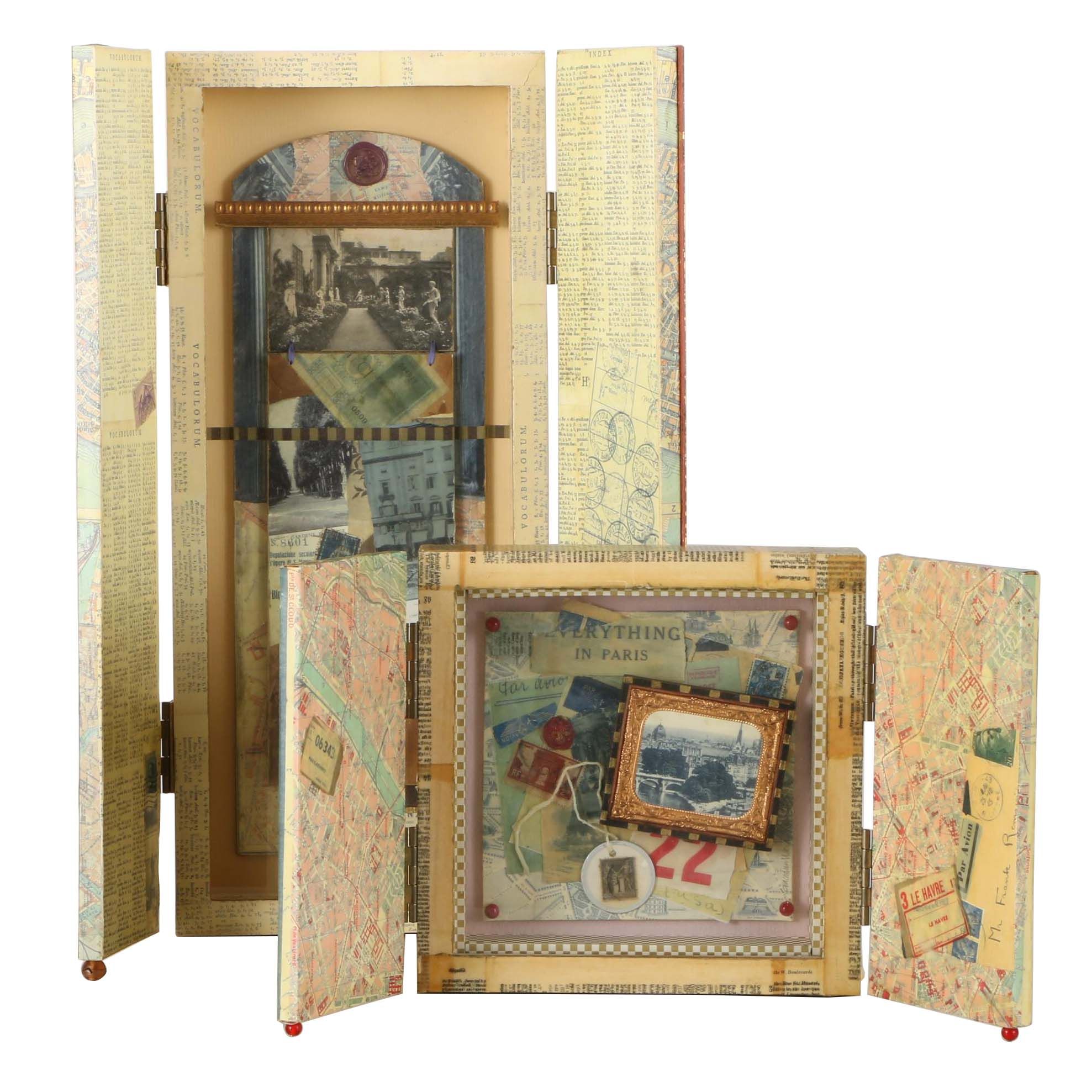Graceann Warn Assemblage Boxes for Florence and Paris