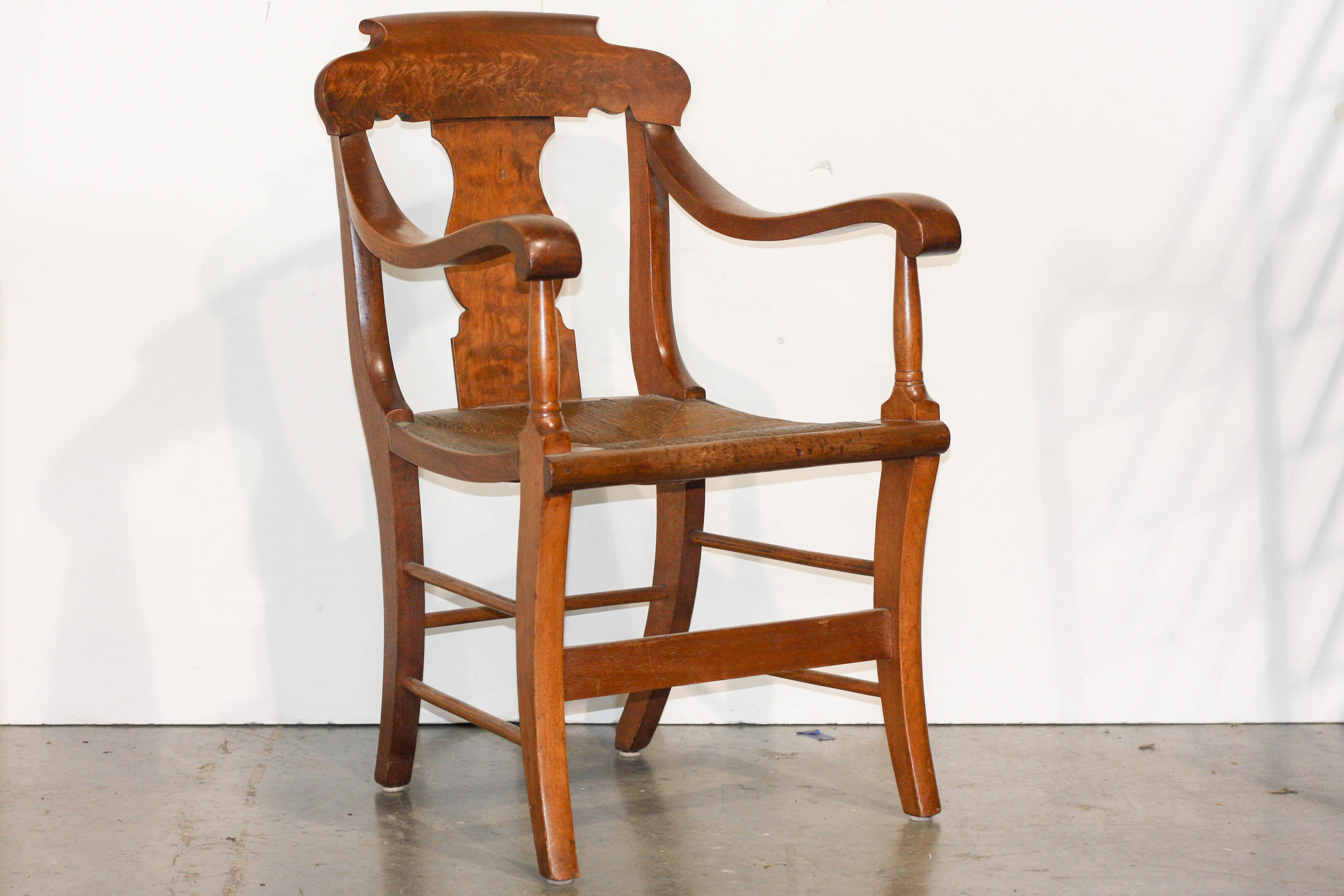 Vintage Fiddleback Armchair