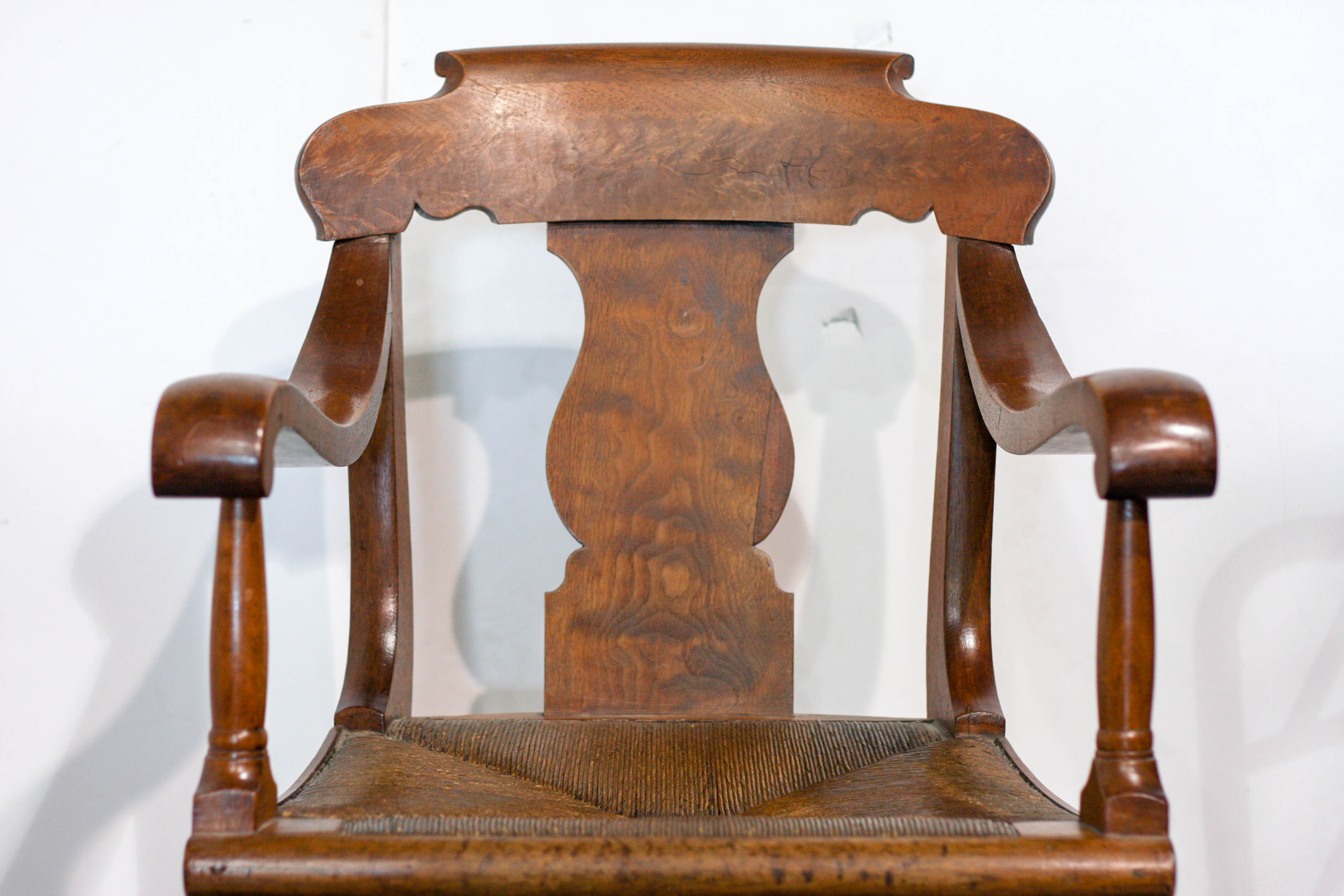 Vintage Fiddleback Armchair