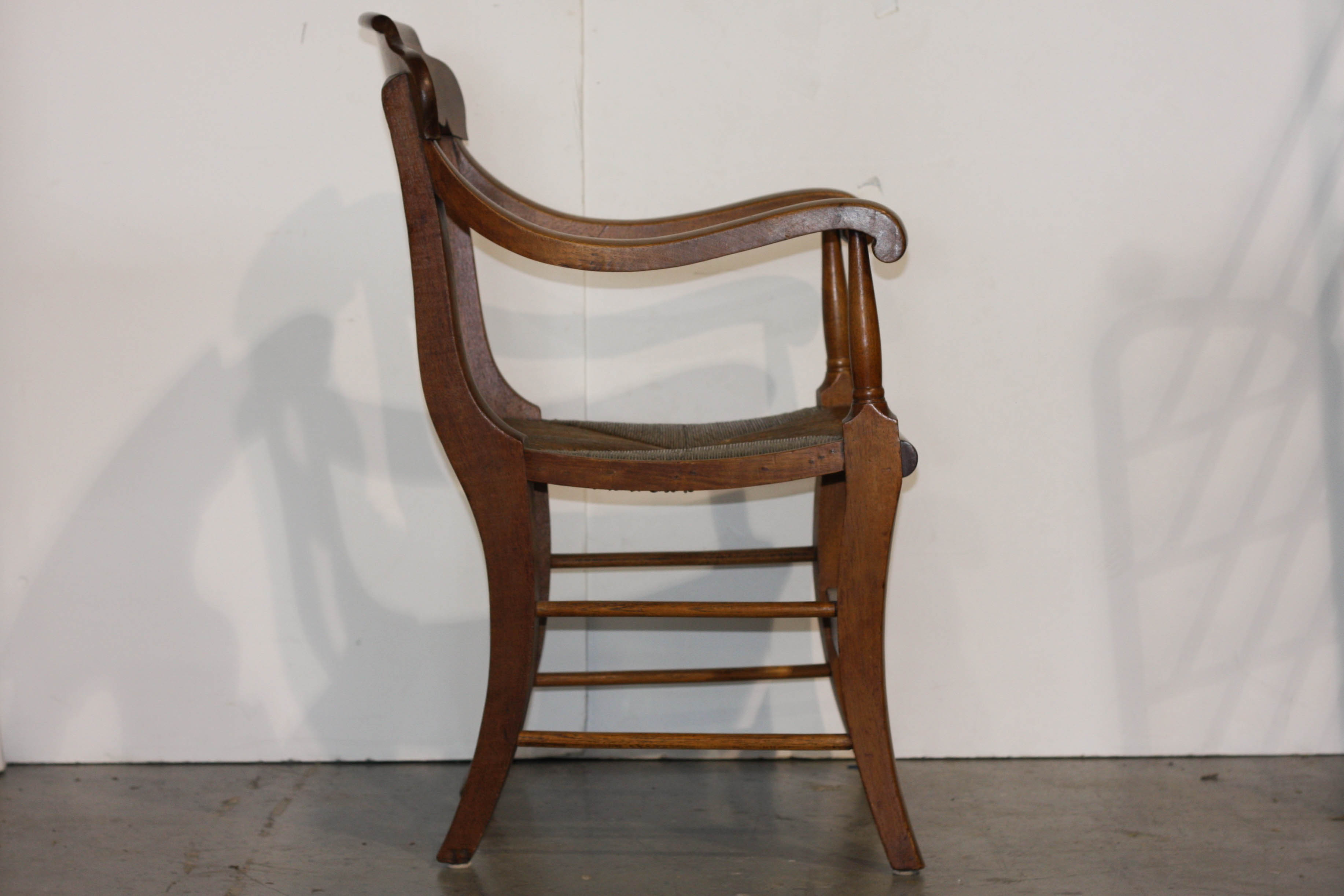 Vintage Fiddleback Armchair