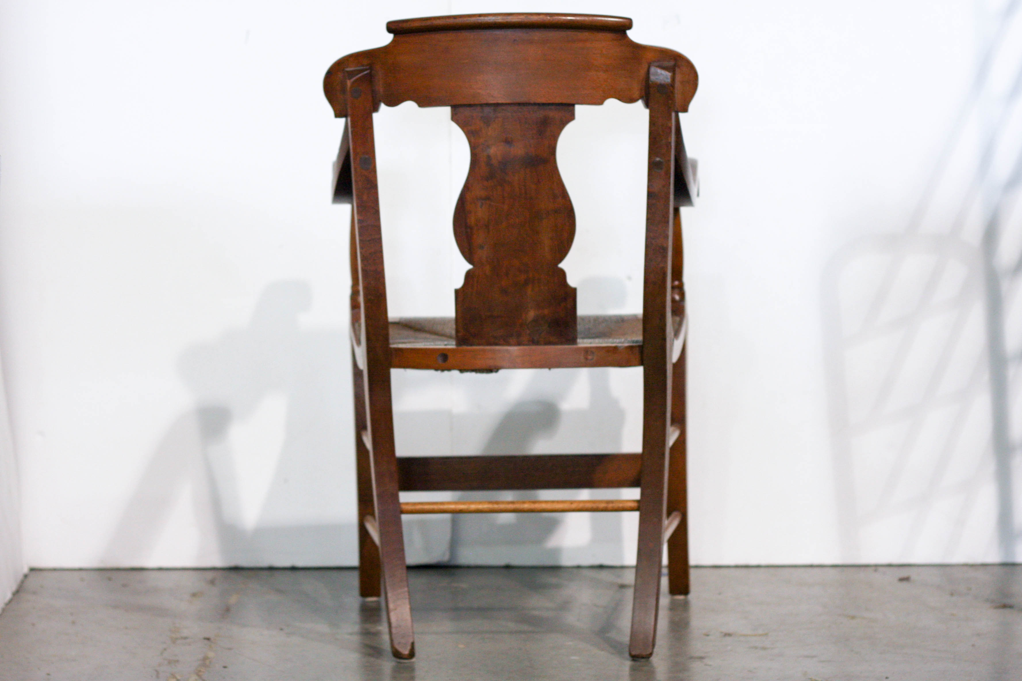 Vintage Fiddleback Armchair