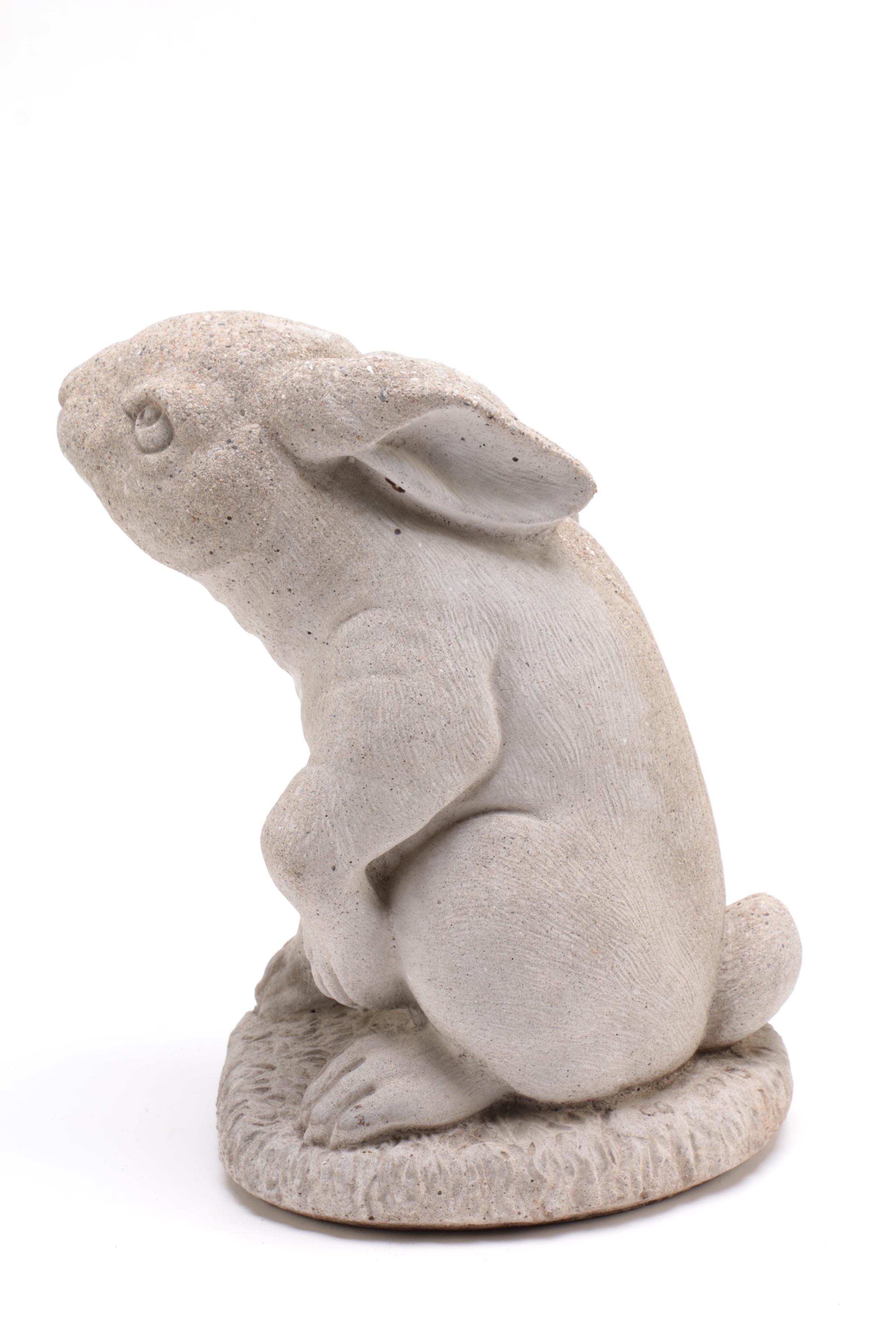 Concrete Rabbit Garden Statue