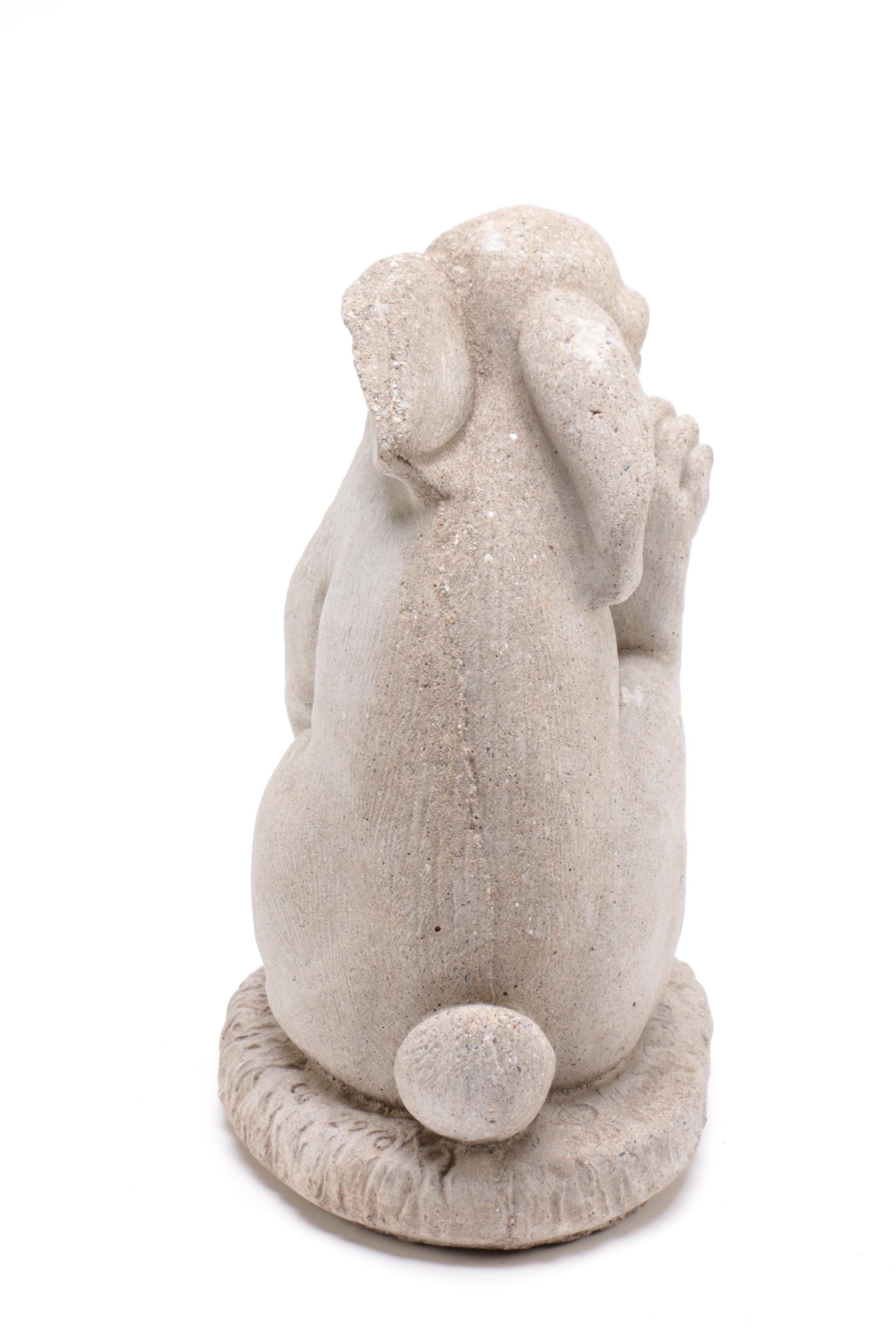 Concrete Rabbit Garden Statue