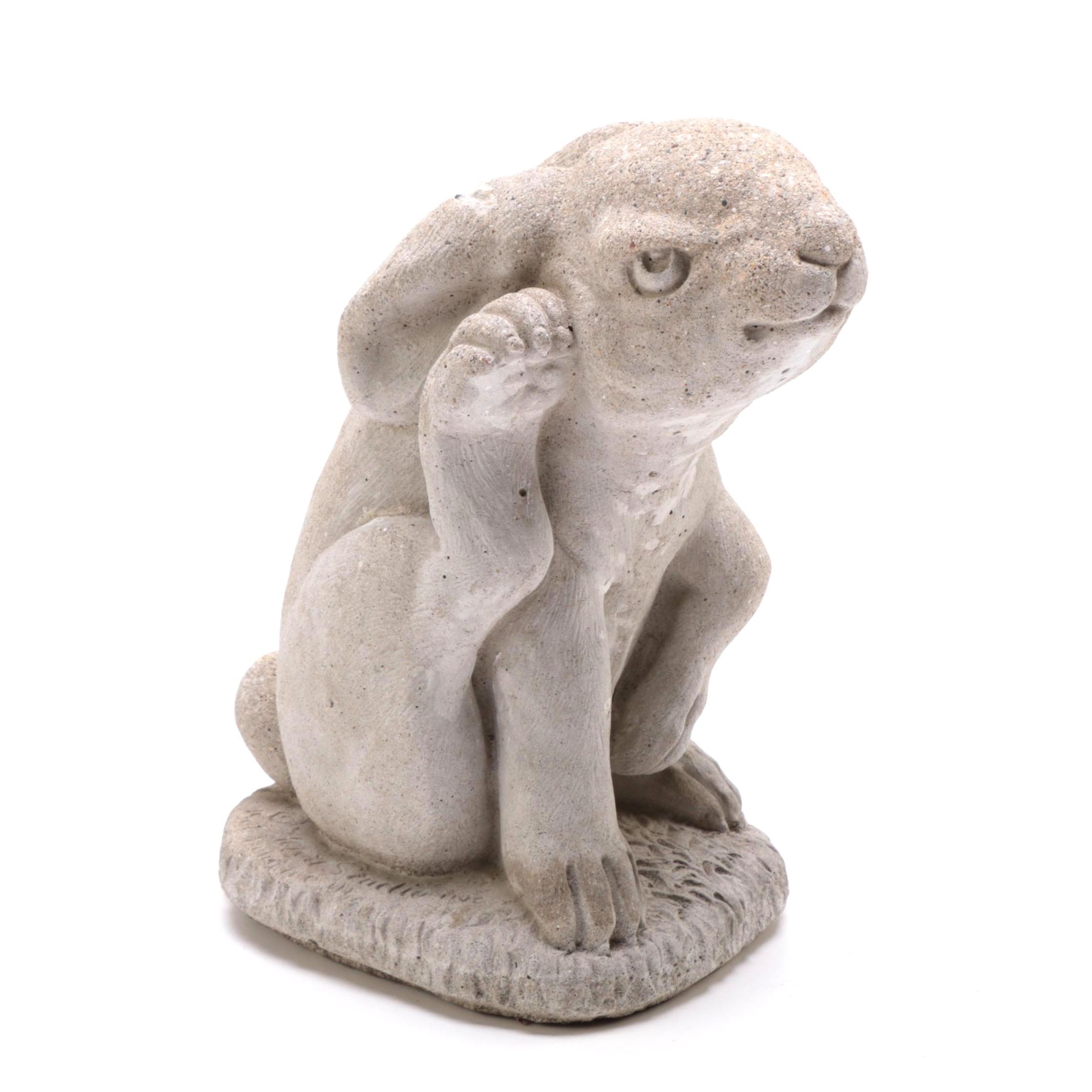 Concrete Rabbit Garden Statue
