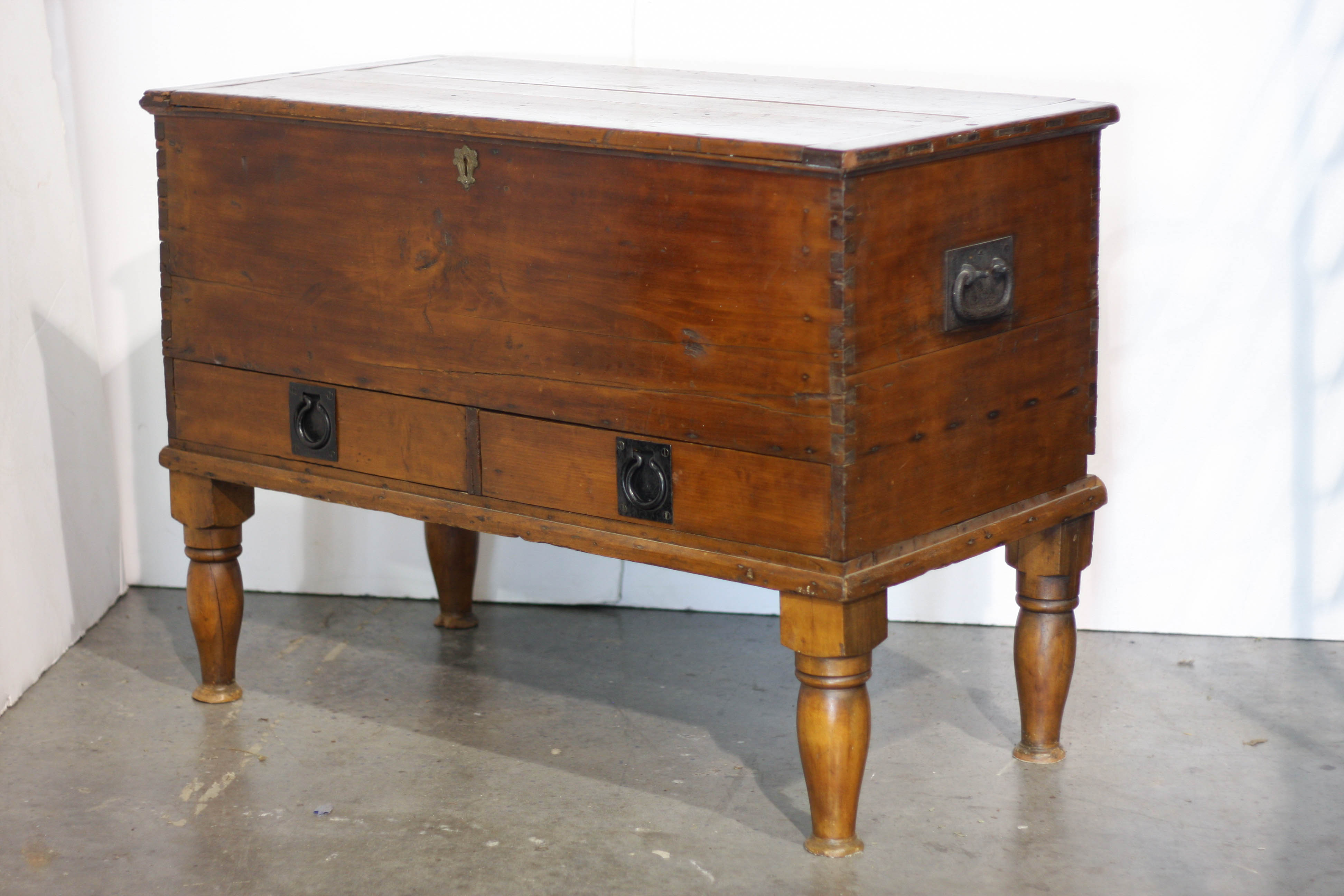 Antique Southern Pine Chest on Stand