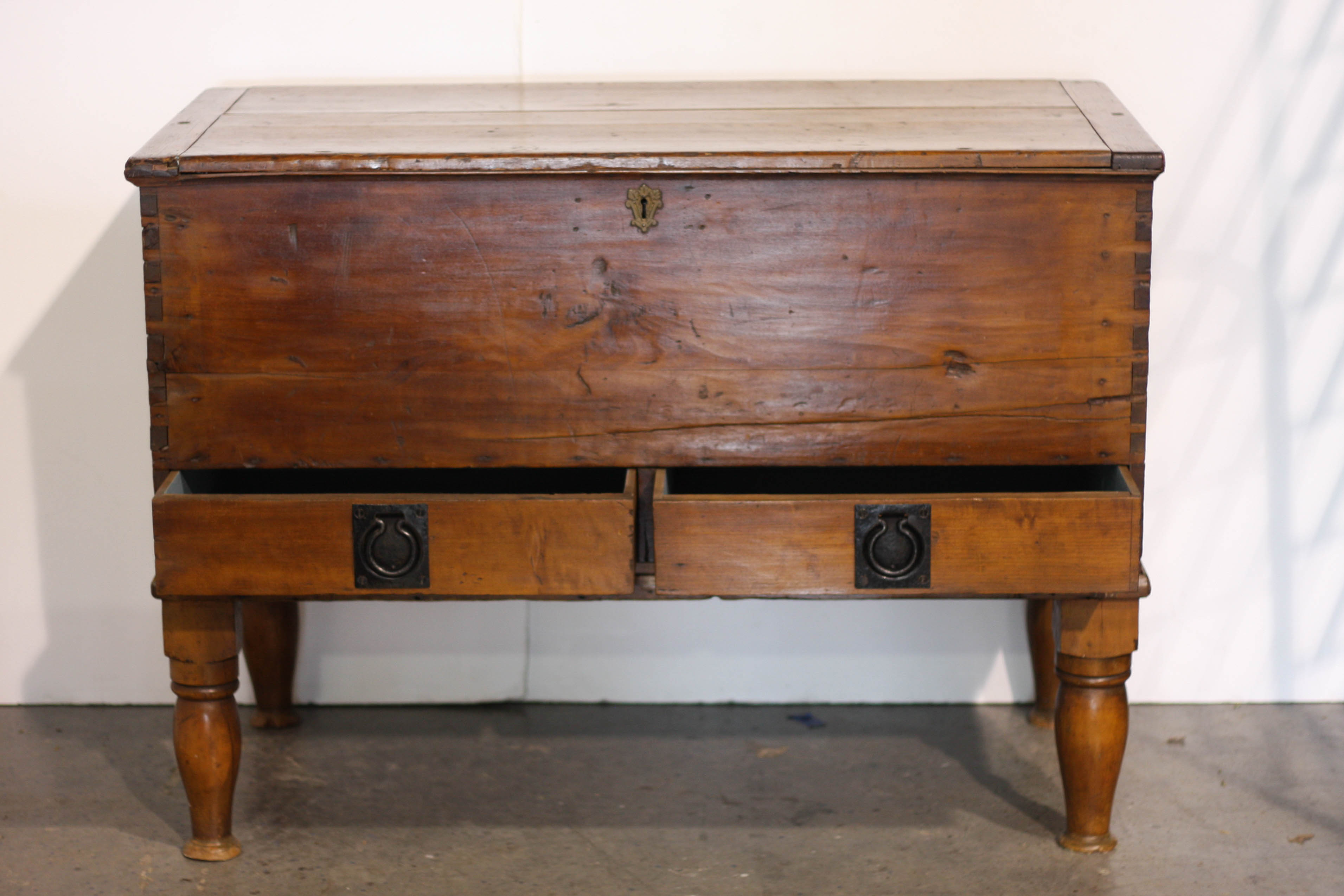 Antique Southern Pine Chest on Stand