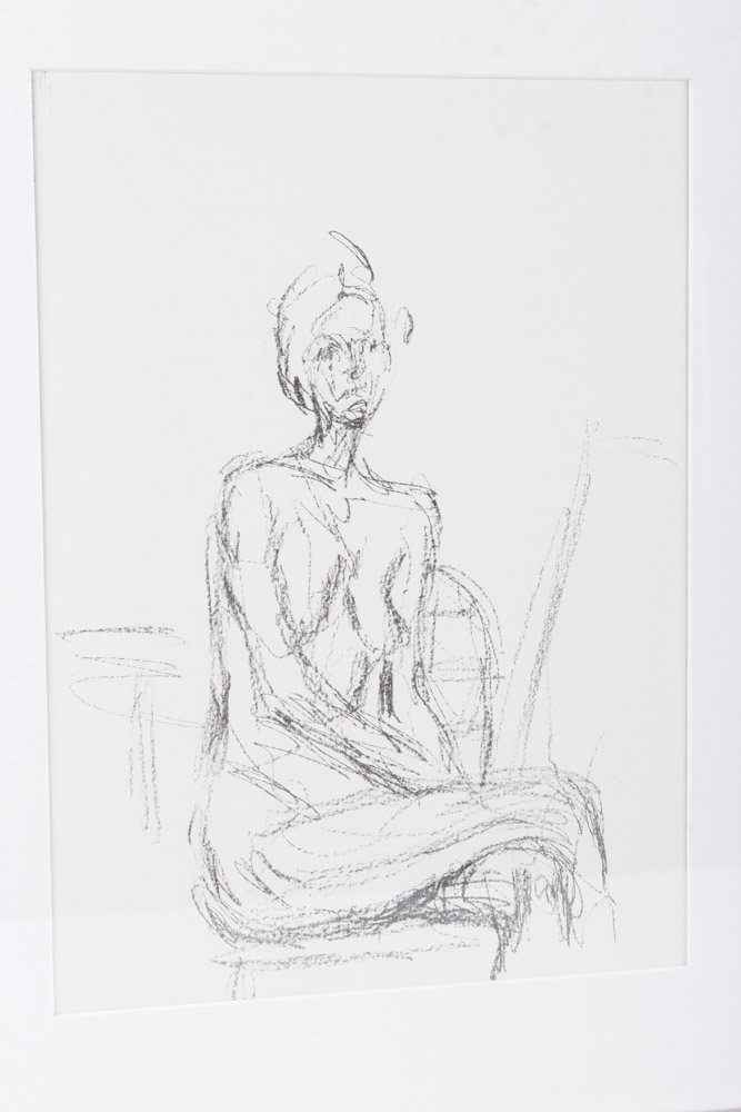 "Derrière le Miroir" Lithograph of Alberto Giacometti's "Nude 151"