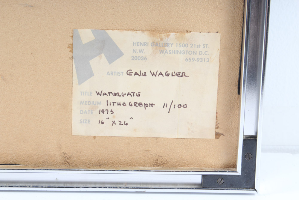 Gale Wagner Lithograph "Watergate"