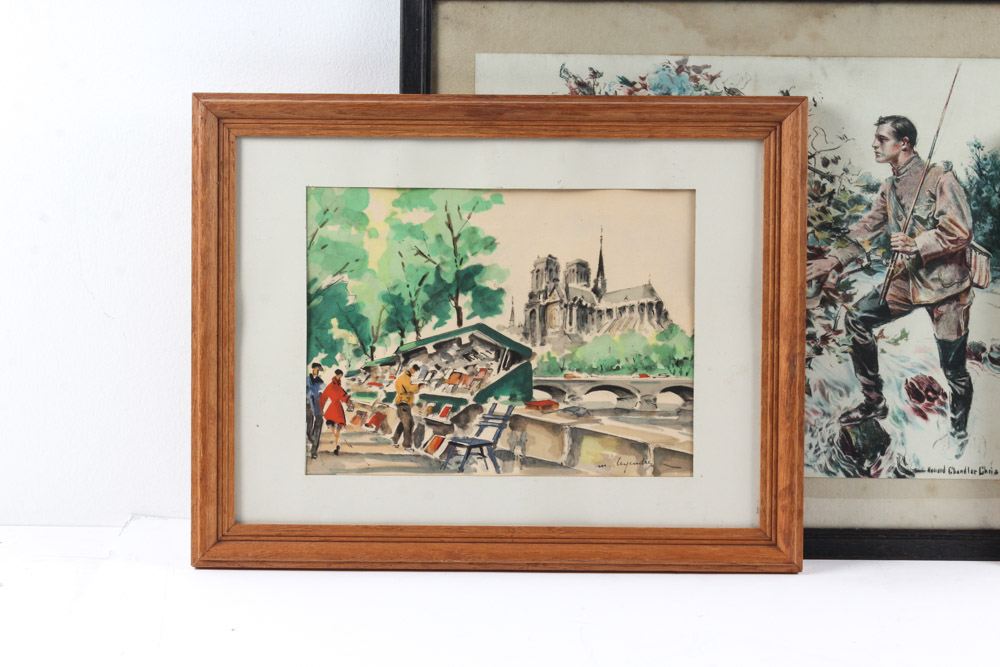 After Maurice Legendre and Howard Chandler Christy Offset Lithographs