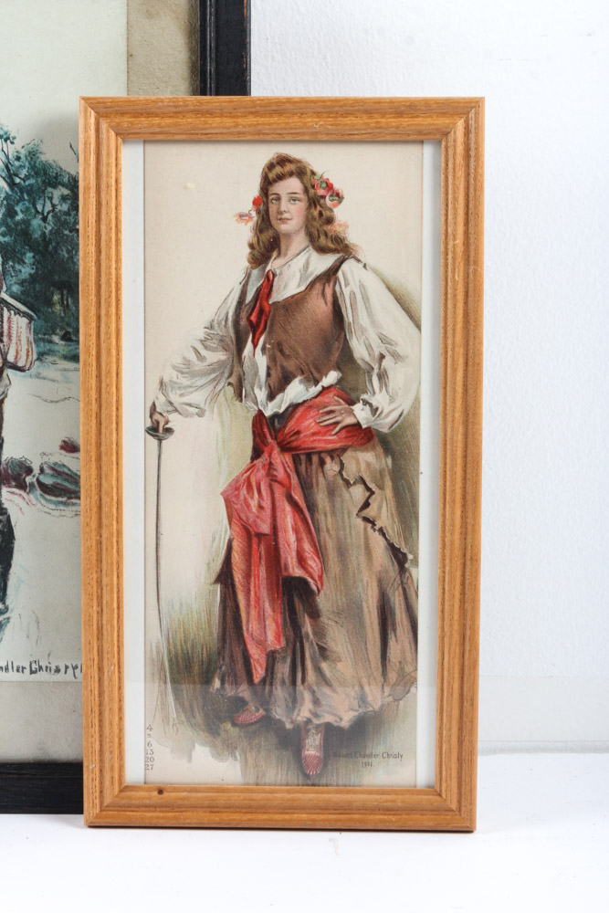 After Maurice Legendre and Howard Chandler Christy Offset Lithographs