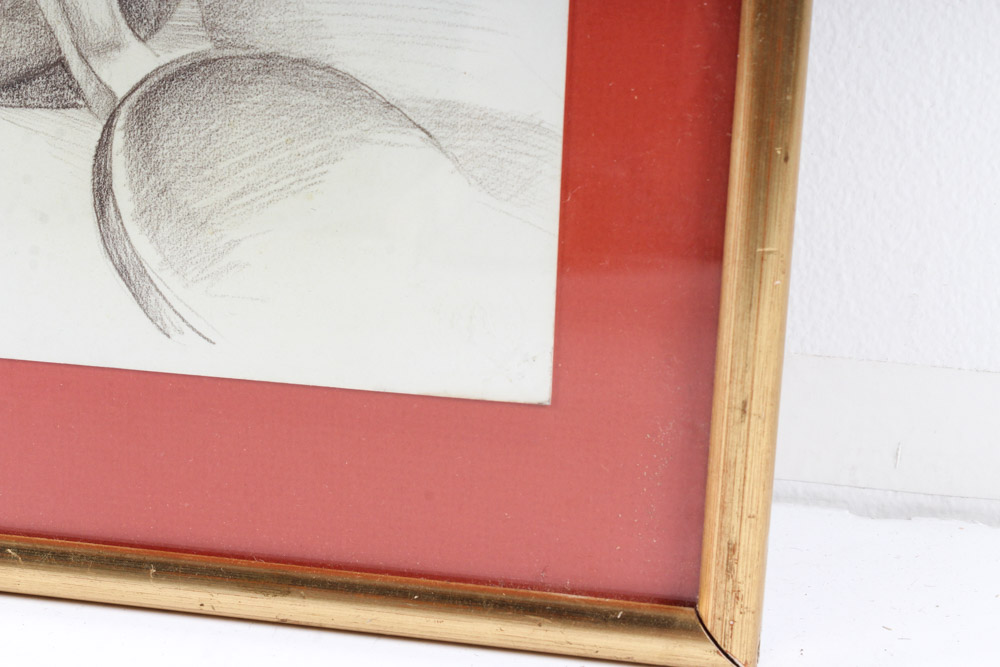 R. Trussell Surrealist Charcoal "Making Life Worse by Making It Better"