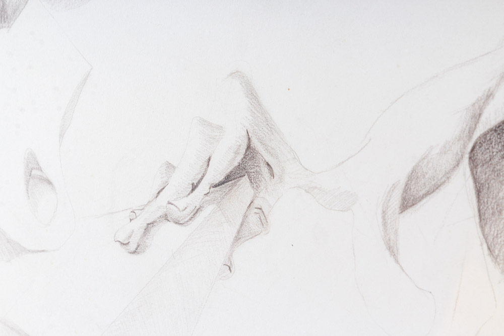 R. Trussell Surrealist Charcoal "Making Life Worse by Making It Better"